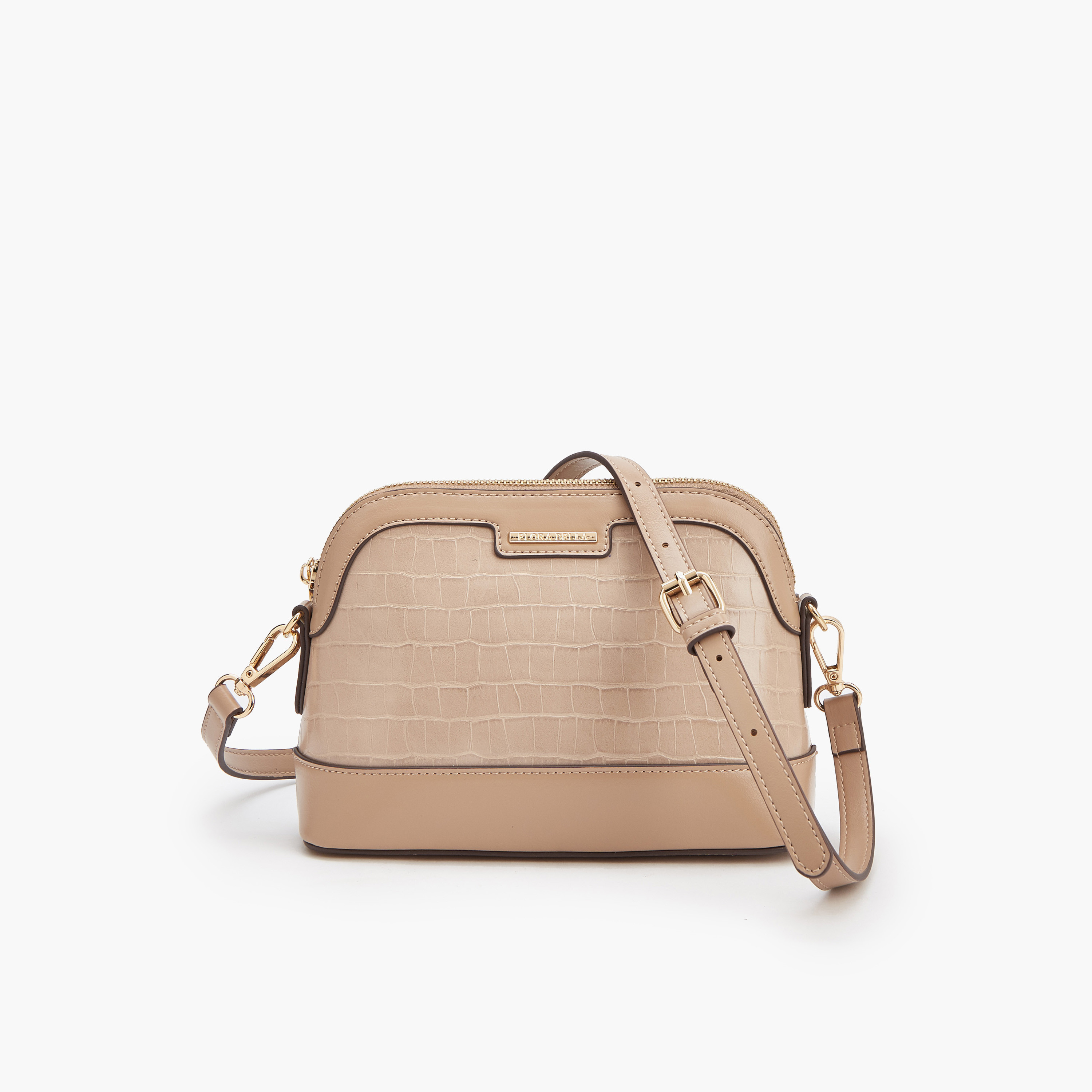 شنطة كروس بودي بارزة الملمس بحزام قابل للفصل من فلورا بيلا-women-bagsandwallets-handbags-image-1