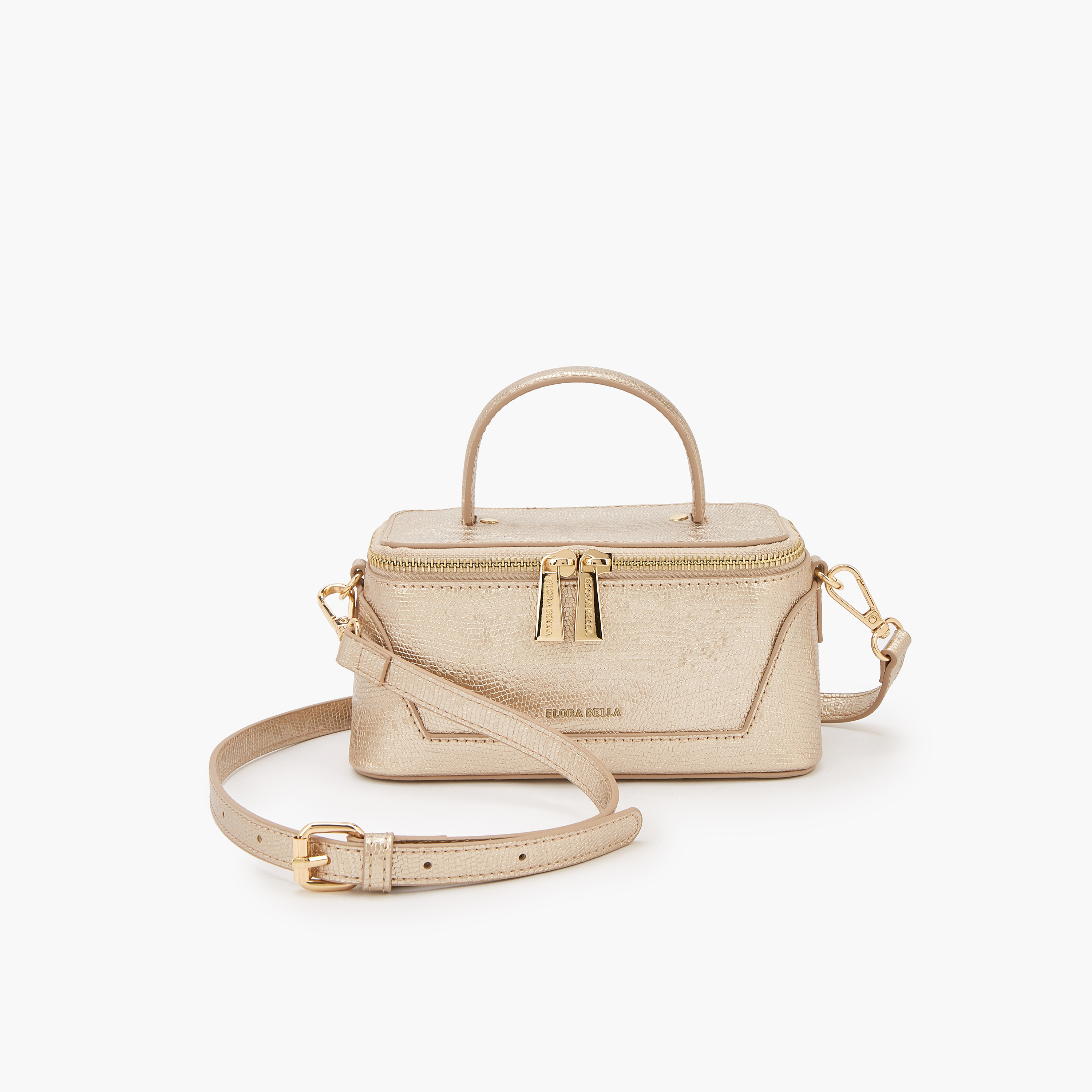 شنطة ساتشل بارزة الملمس بحزام قابل للفصل من فلورا بيلا-women-bagsandwallets-handbags-image-1