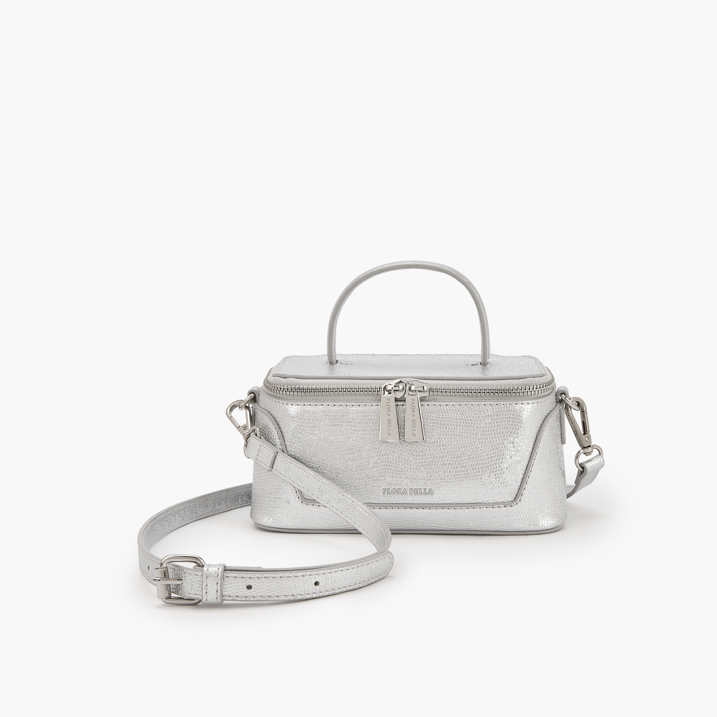 شنطة ساتشل بارزة الملمس بحزام قابل للفصل من فلورا بيلا-women-bagsandwallets-handbags-image-1
