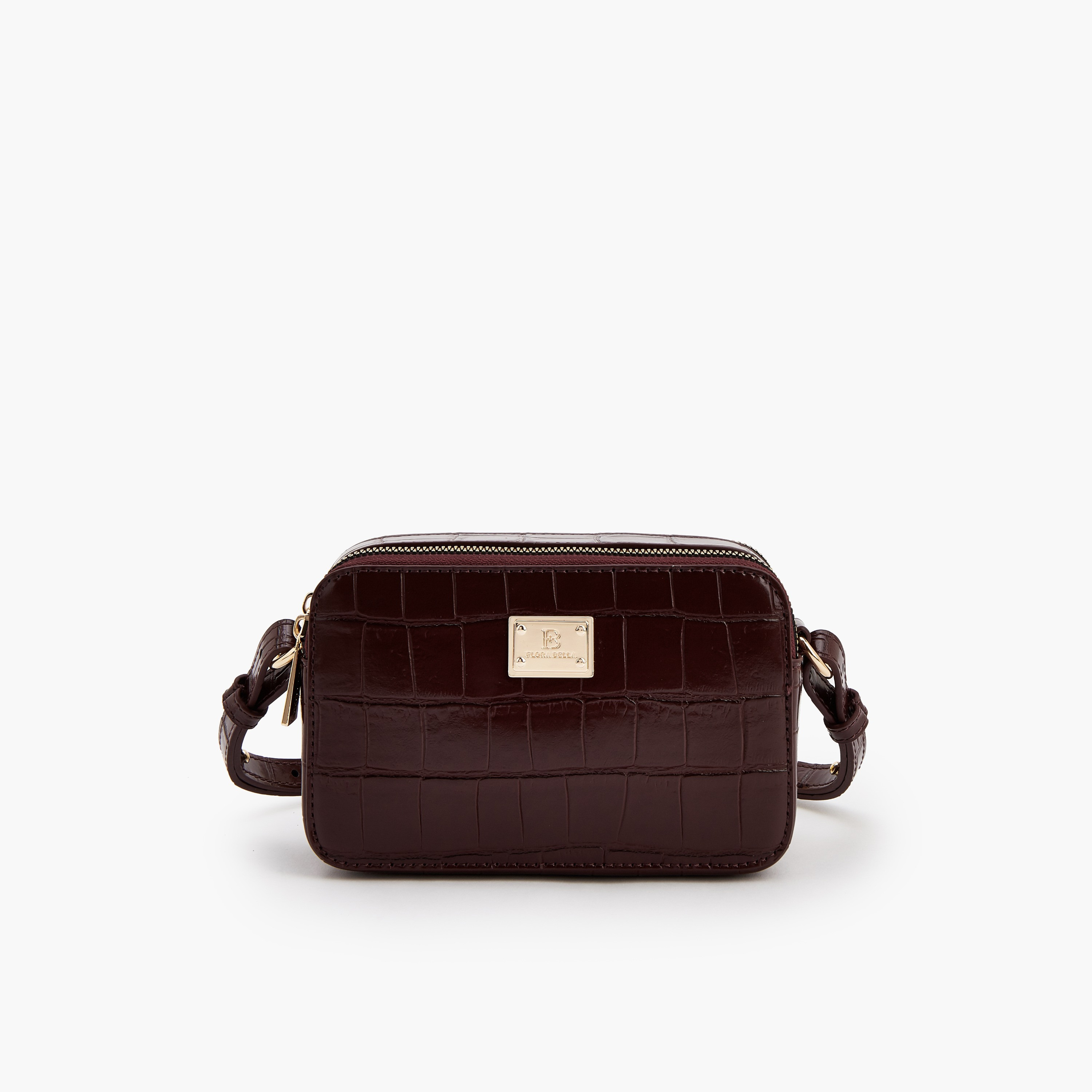 شنطة كروس بودي بارزة الملمس بحزام قابل للتعديل من فلورا بيلا-women-bagsandwallets-handbags-image-1