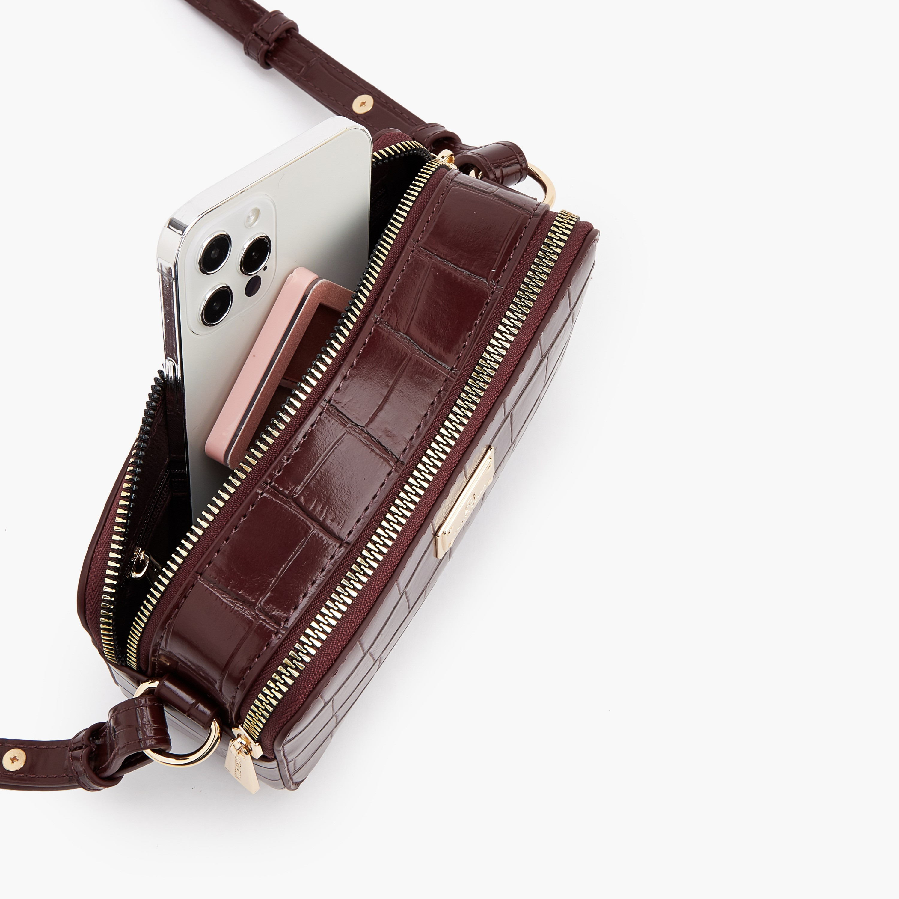 شنطة كروس بودي بارزة الملمس بحزام قابل للتعديل من فلورا بيلا-women-bagsandwallets-handbags-image-7