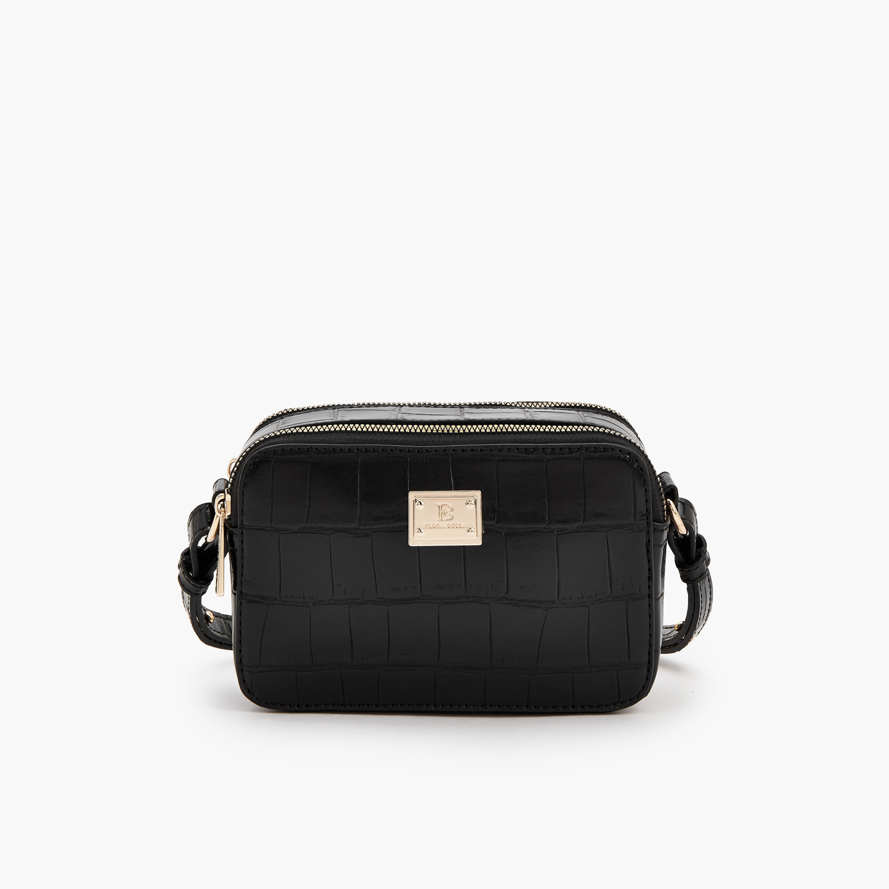 شنطة كروس بودي بارزة الملمس بحزام قابل للتعديل من فلورا بيلا-women-bagsandwallets-handbags-image-1