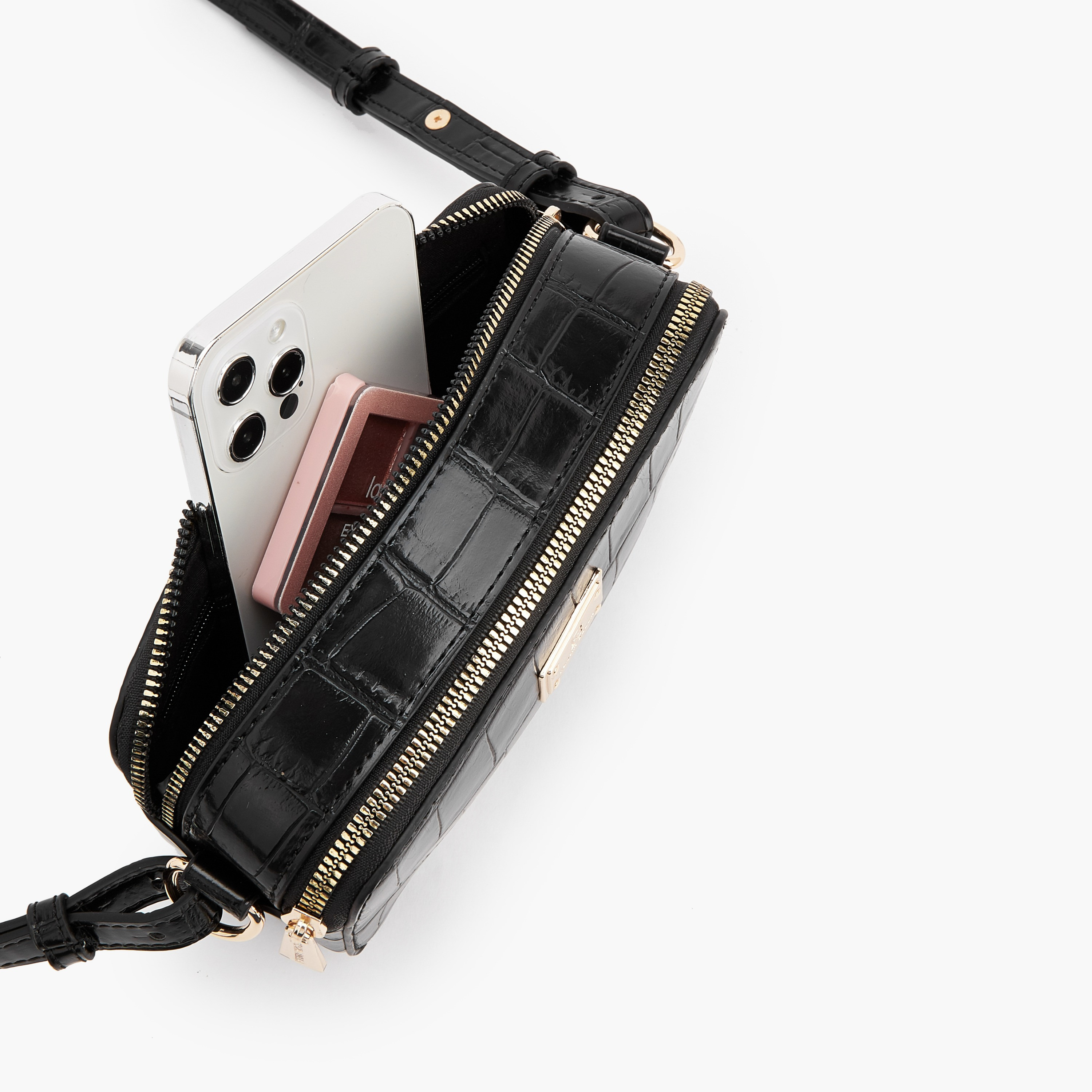 شنطة كروس بودي بارزة الملمس بحزام قابل للتعديل من فلورا بيلا-women-bagsandwallets-handbags-image-7