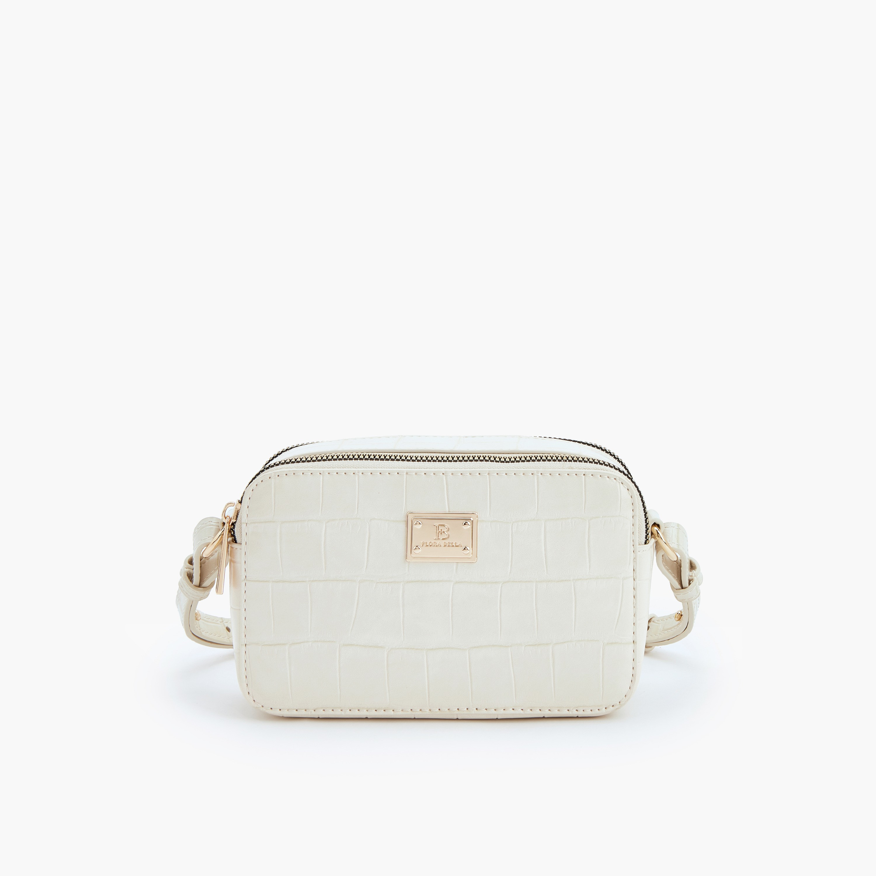 شنطة كروس بودي بارزة الملمس بحزام قابل للتعديل من فلورا بيلا-women-bagsandwallets-handbags-image-1