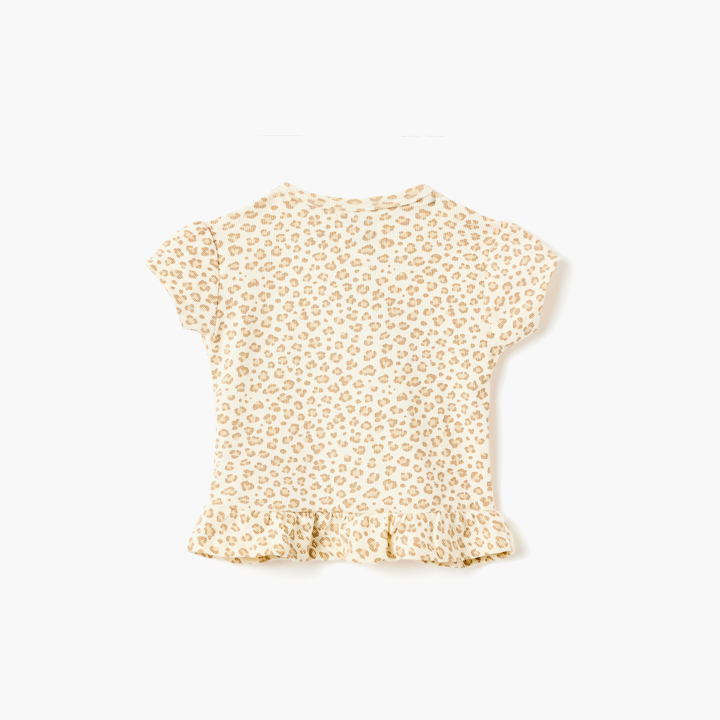 Dirkje Little Leopard Ruffle Top & Soft Twill Joggers Set-girls-clothing-setsandcoords-image-5