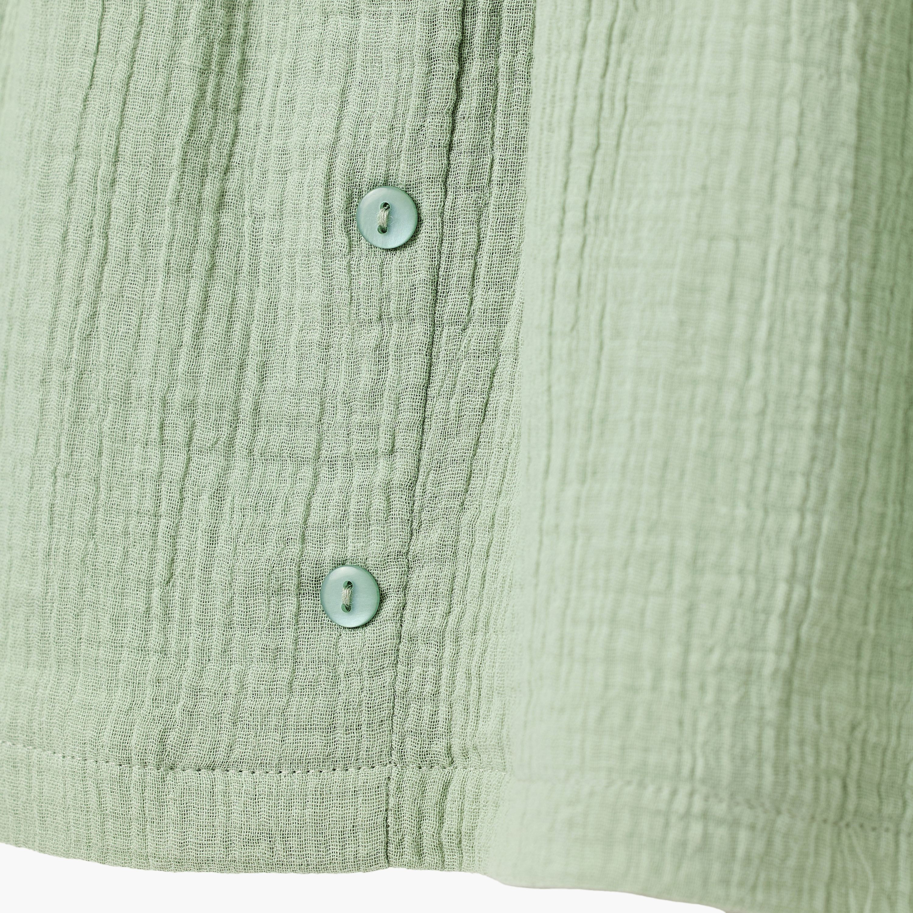 Dirkje Mint Muslin Frill-Collar Dress & matching Headband Set-girls-clothing-dressesandjumpsuits-image-7