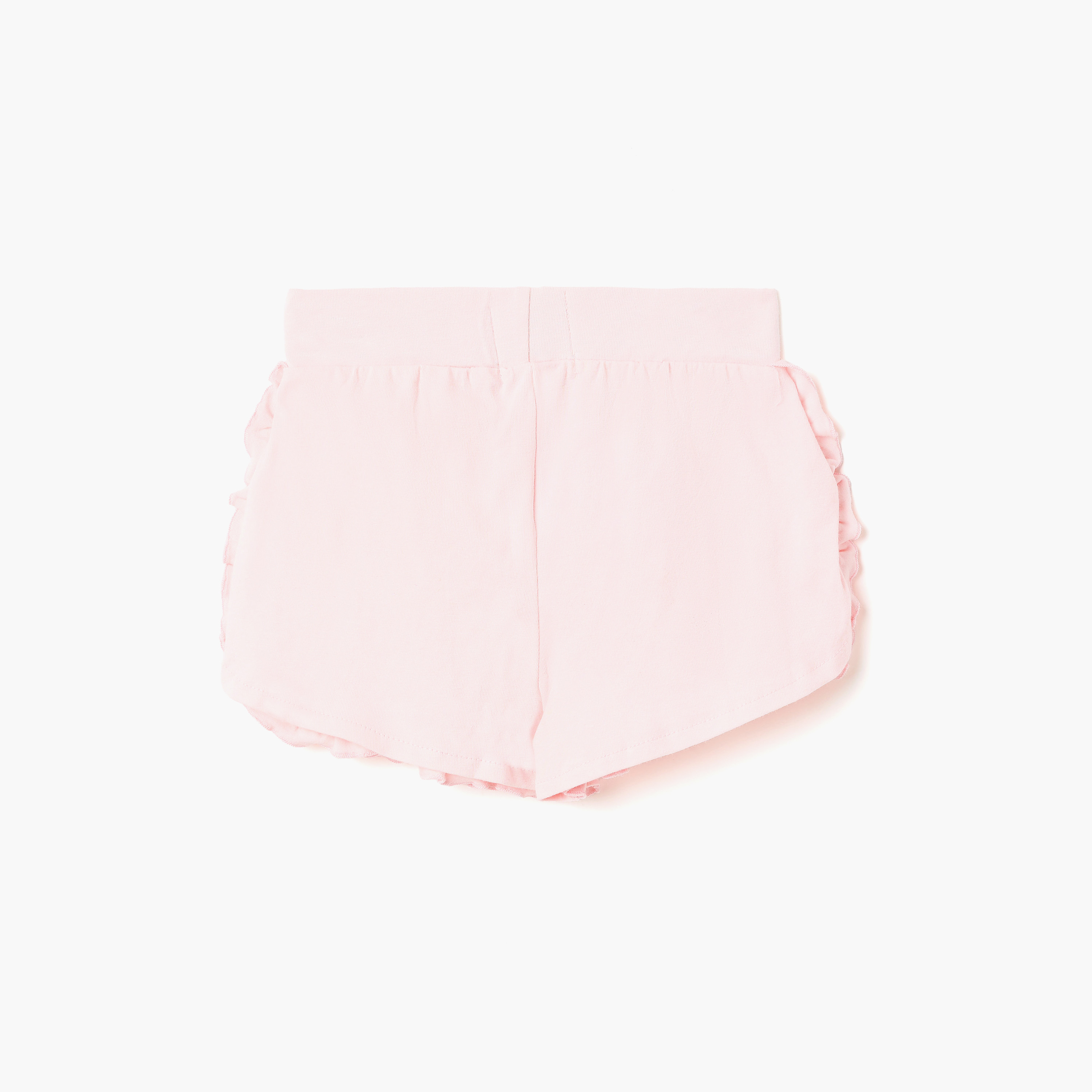 طقم بلوزة بكشكشة وشورت من قماش الوافل بنقشة "Sunny Meadow" من ديركجي-girls-clothing-setsandcoords-image-5