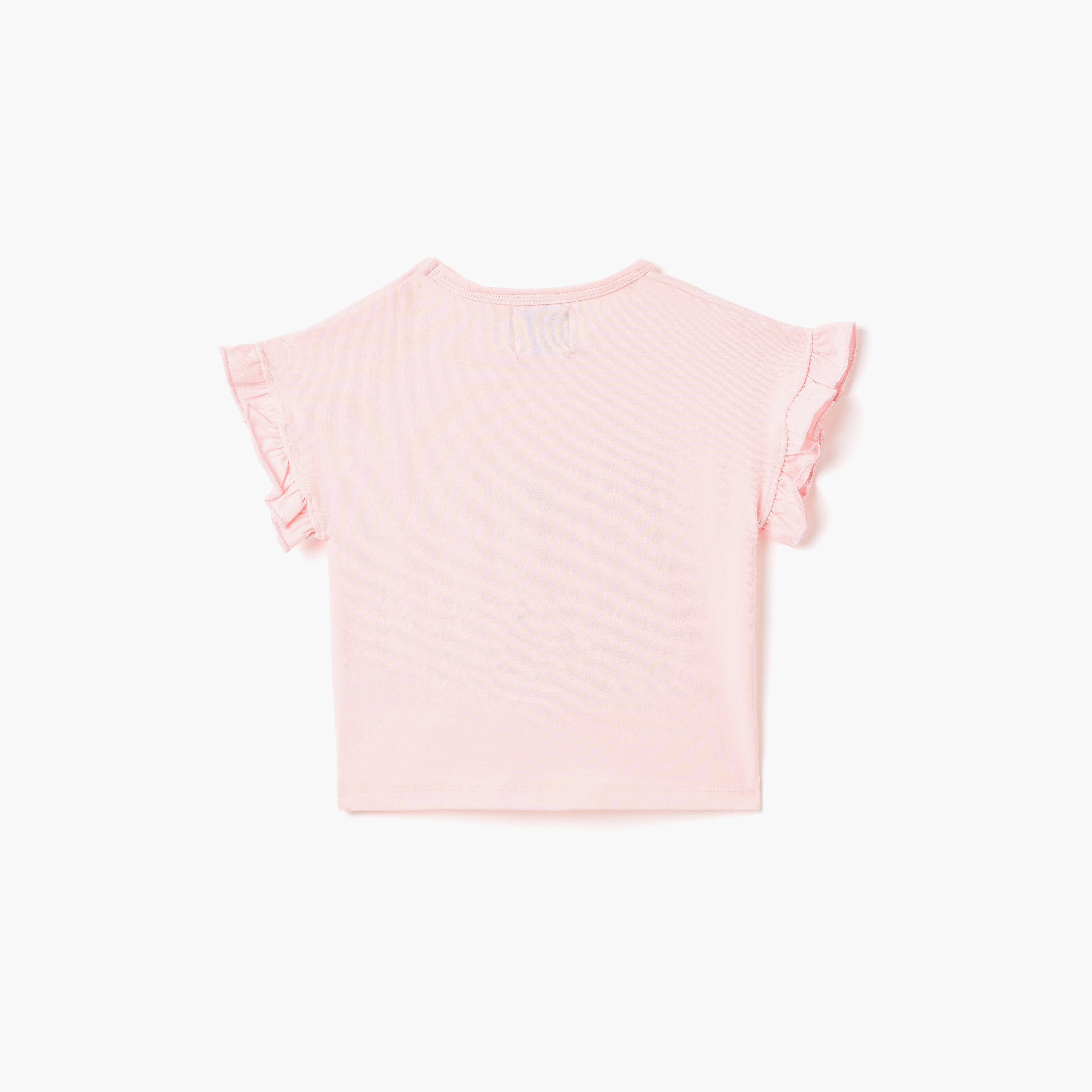 Dirkje Seaside Stroll Tie-Front Tee & Turtle-Print Flared Leggings Set-girls-clothing-setsandcoords-image-4