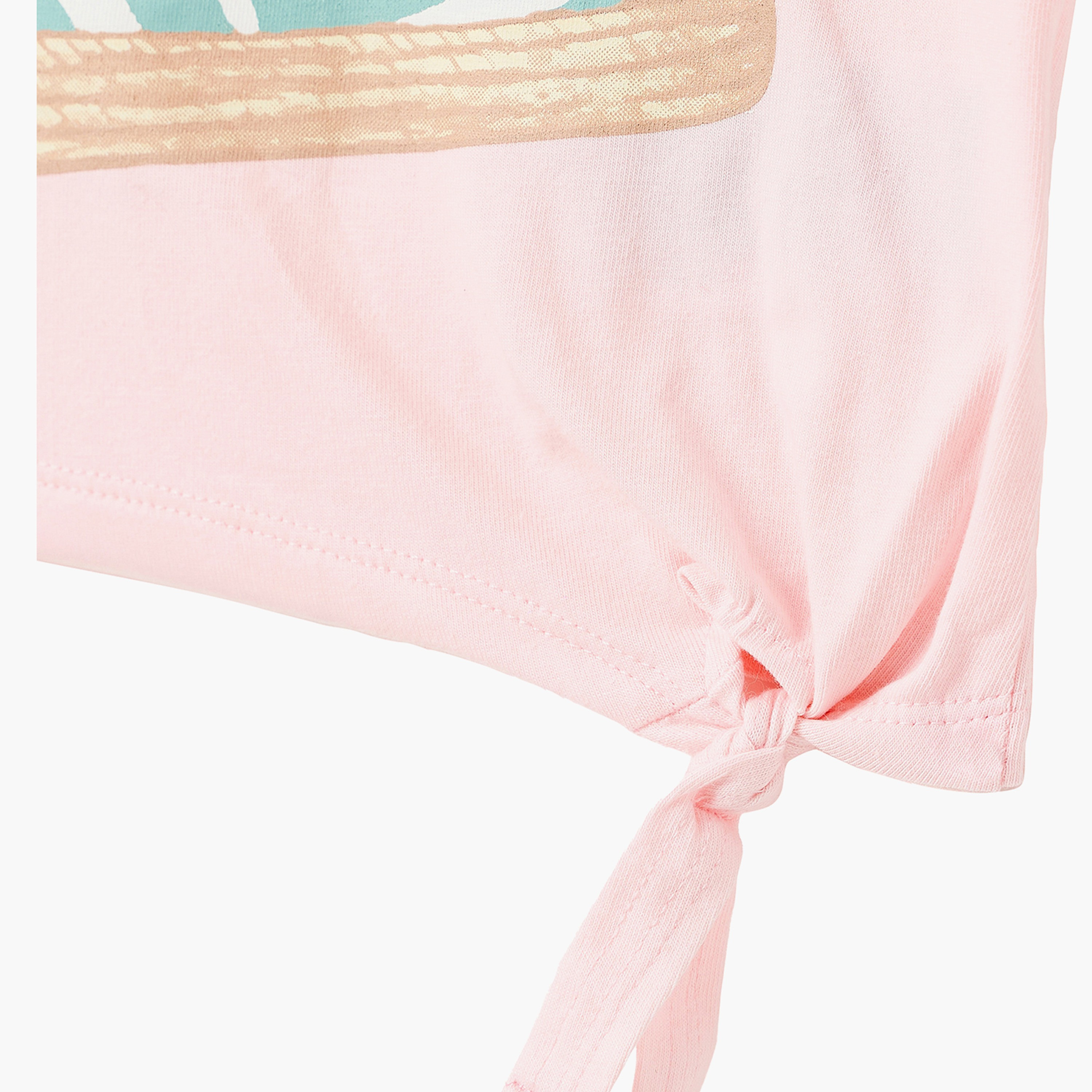 Dirkje Seaside Stroll Tie-Front Tee & Turtle-Print Flared Leggings Set-girls-clothing-setsandcoords-image-6
