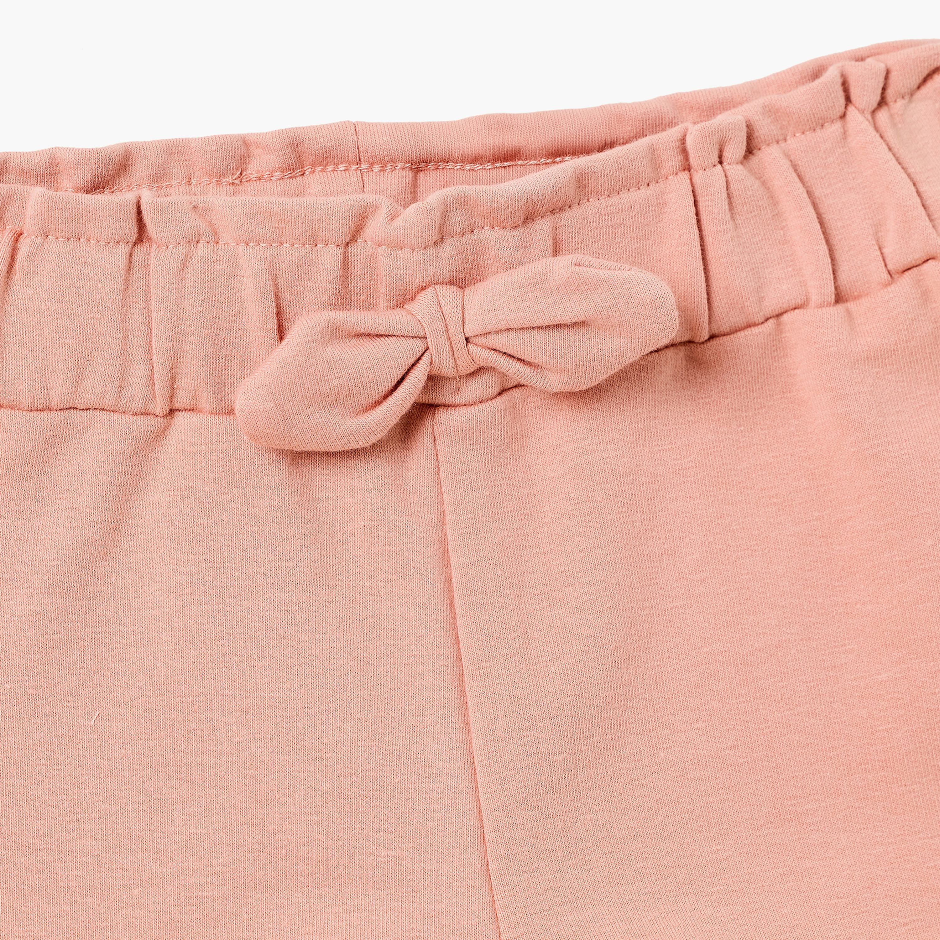 Dirkje Flamingo Ruffle-Sleeve Tee & Bow-Trim Shorts Set-girls-clothing-setsandcoords-image-2