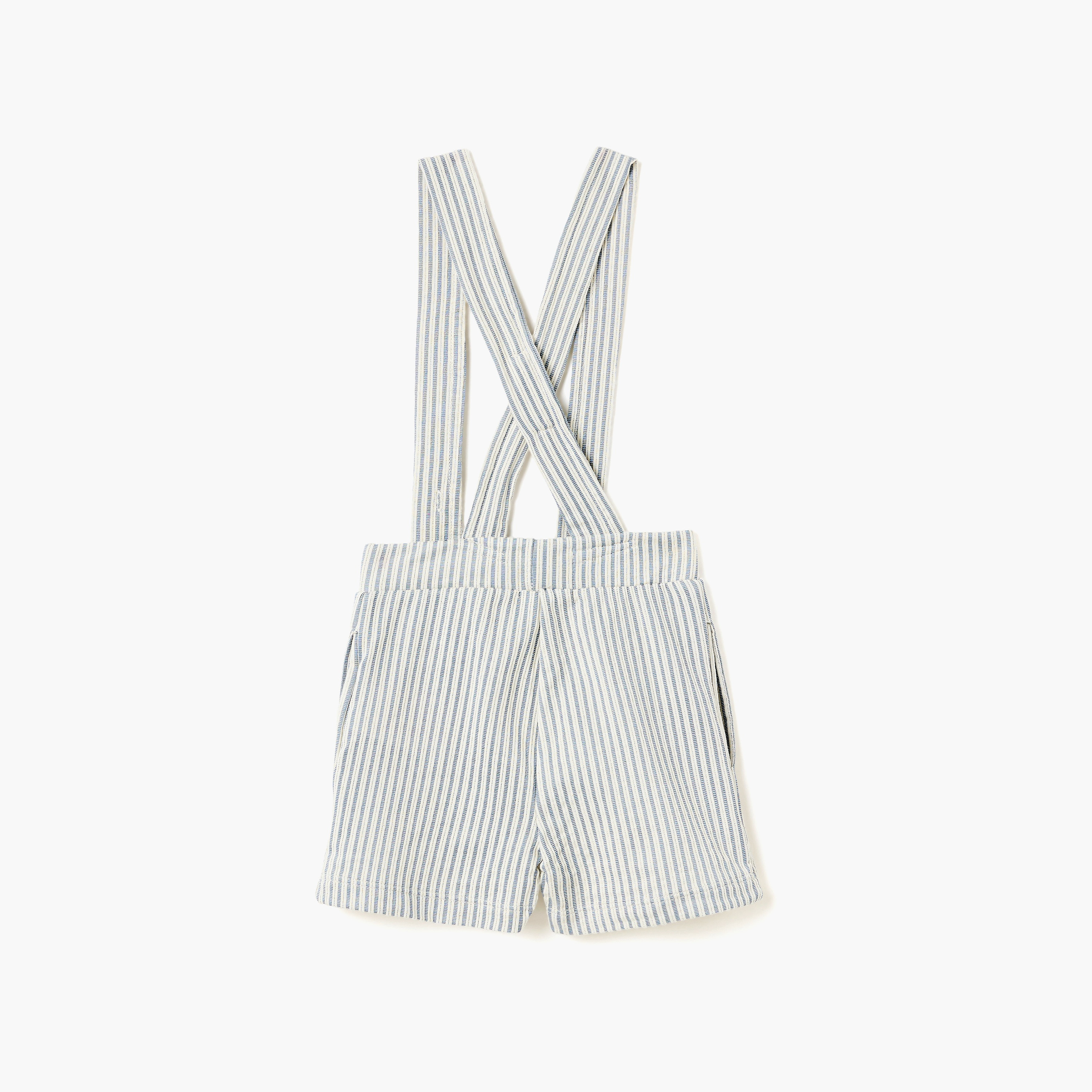 Dirkje Seaside Stripes Cream Polo & Pin-Stripe Suspender Short Set-boys-clothing-setsandcoords-image-3