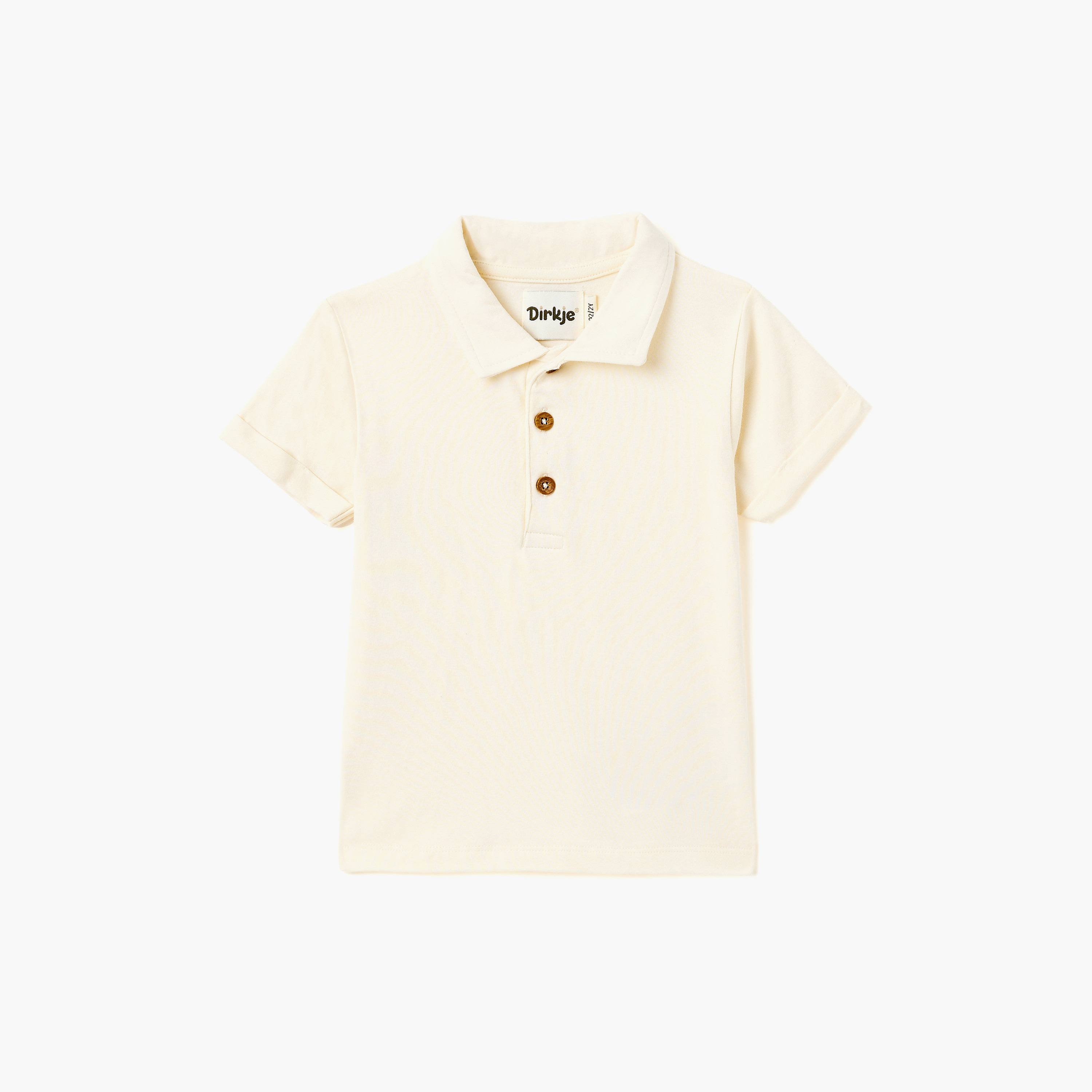 طقم بلوزة بولو كريمي وشورت بحمالات مخطط من ديركجي-boys-clothing-setsandcoords-image-4