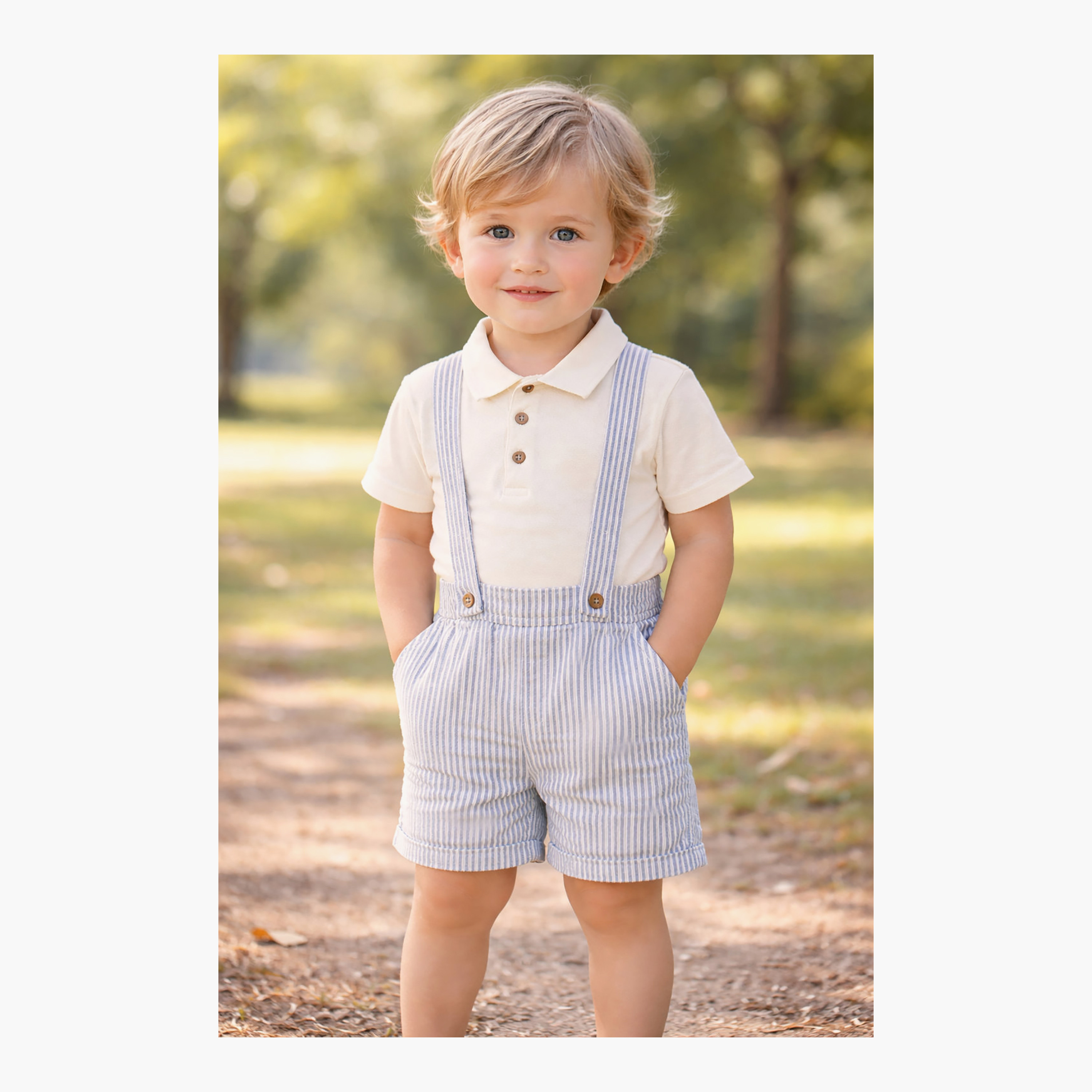 Dirkje Seaside Stripes Cream Polo & Pin-Stripe Suspender Short Set-boys-clothing-setsandcoords-image-8