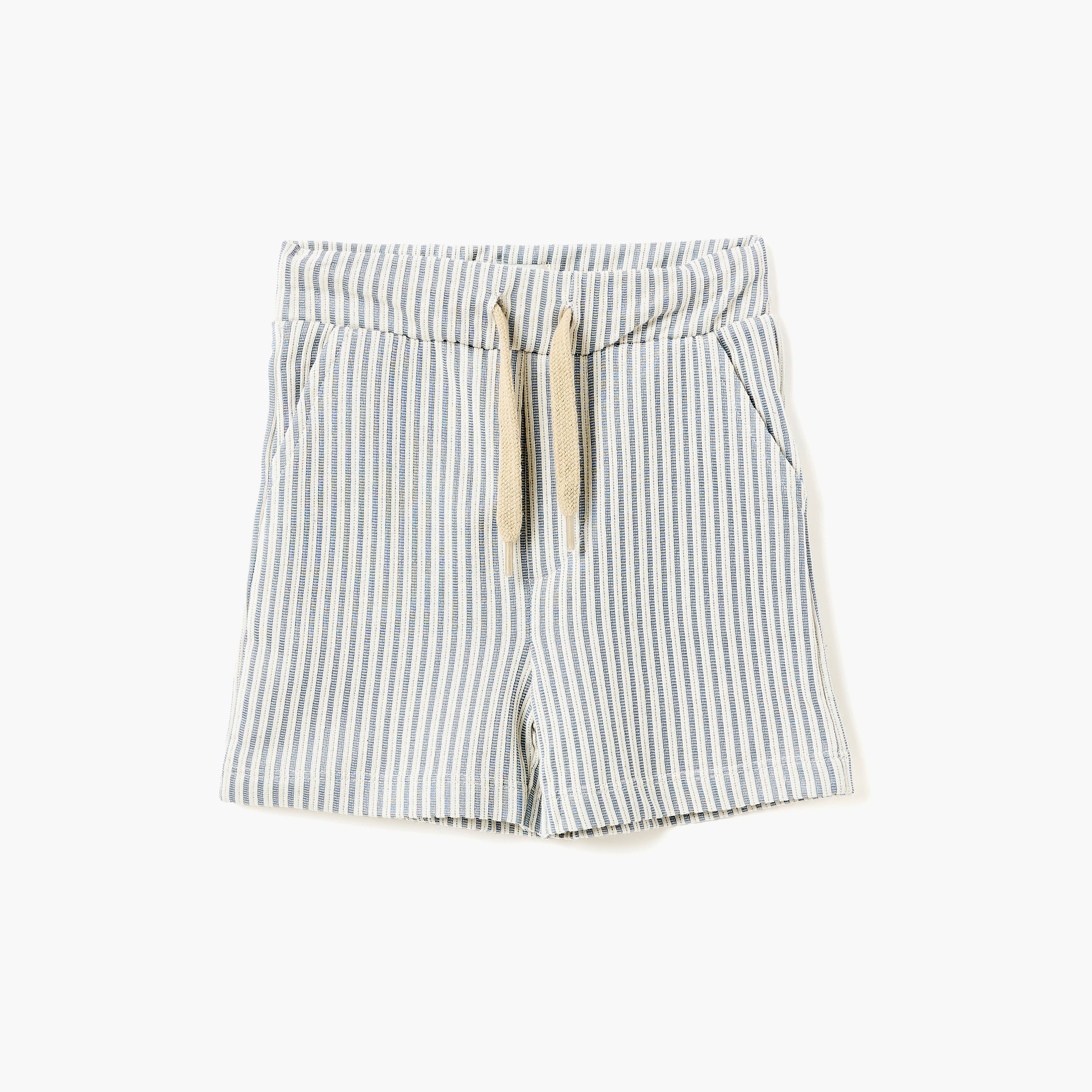 Dirkje Blue-Stripe Seersucker Shirt & Shorts Set-boys-clothing-setsandcoords-image-4