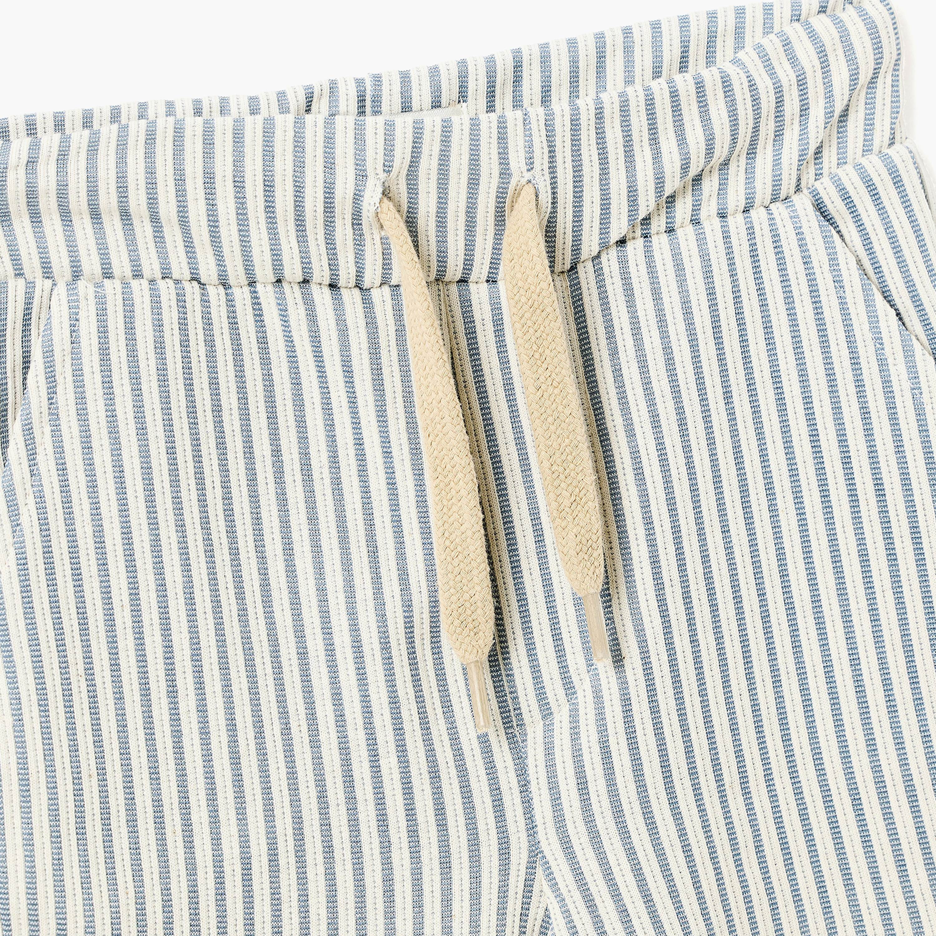 Dirkje Blue-Stripe Seersucker Shirt & Shorts Set-boys-clothing-setsandcoords-image-9