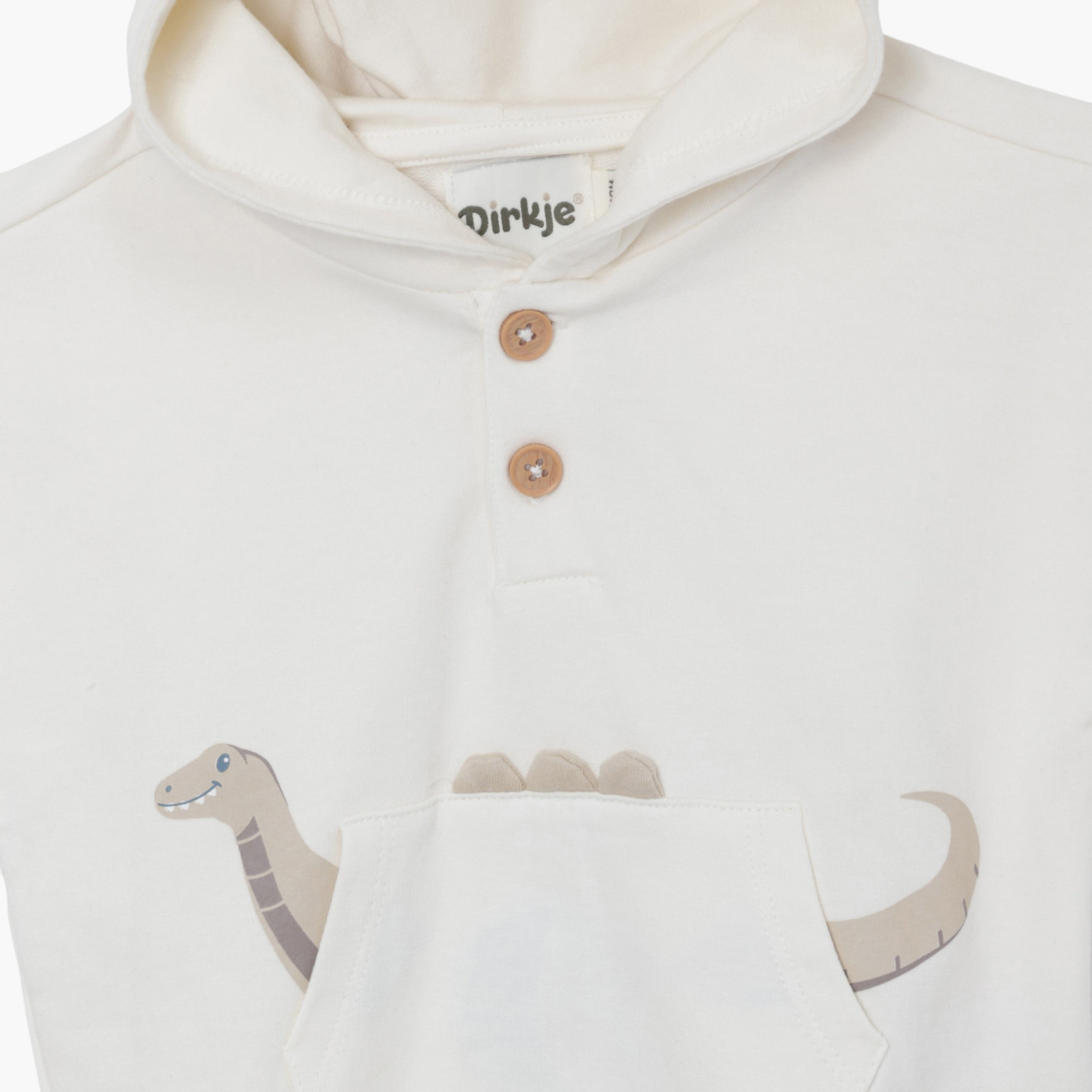 طقم تيشيرت هودي بأكمام نصفية بطبعة كوزي دينو وشورت مخطط من فيكتور أند جين-baby-boys-clothing-setsandcoords-image-2