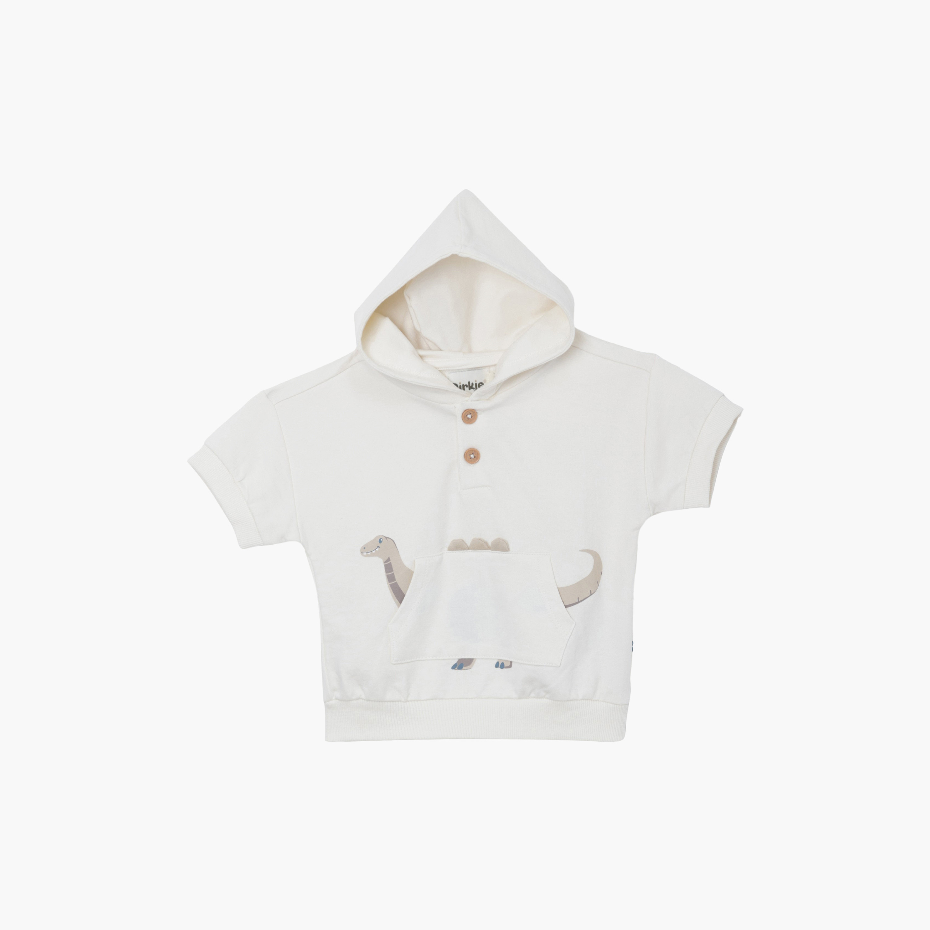 طقم تيشيرت هودي بأكمام نصفية بطبعة كوزي دينو وشورت مخطط من فيكتور أند جين-baby-boys-clothing-setsandcoords-image-6