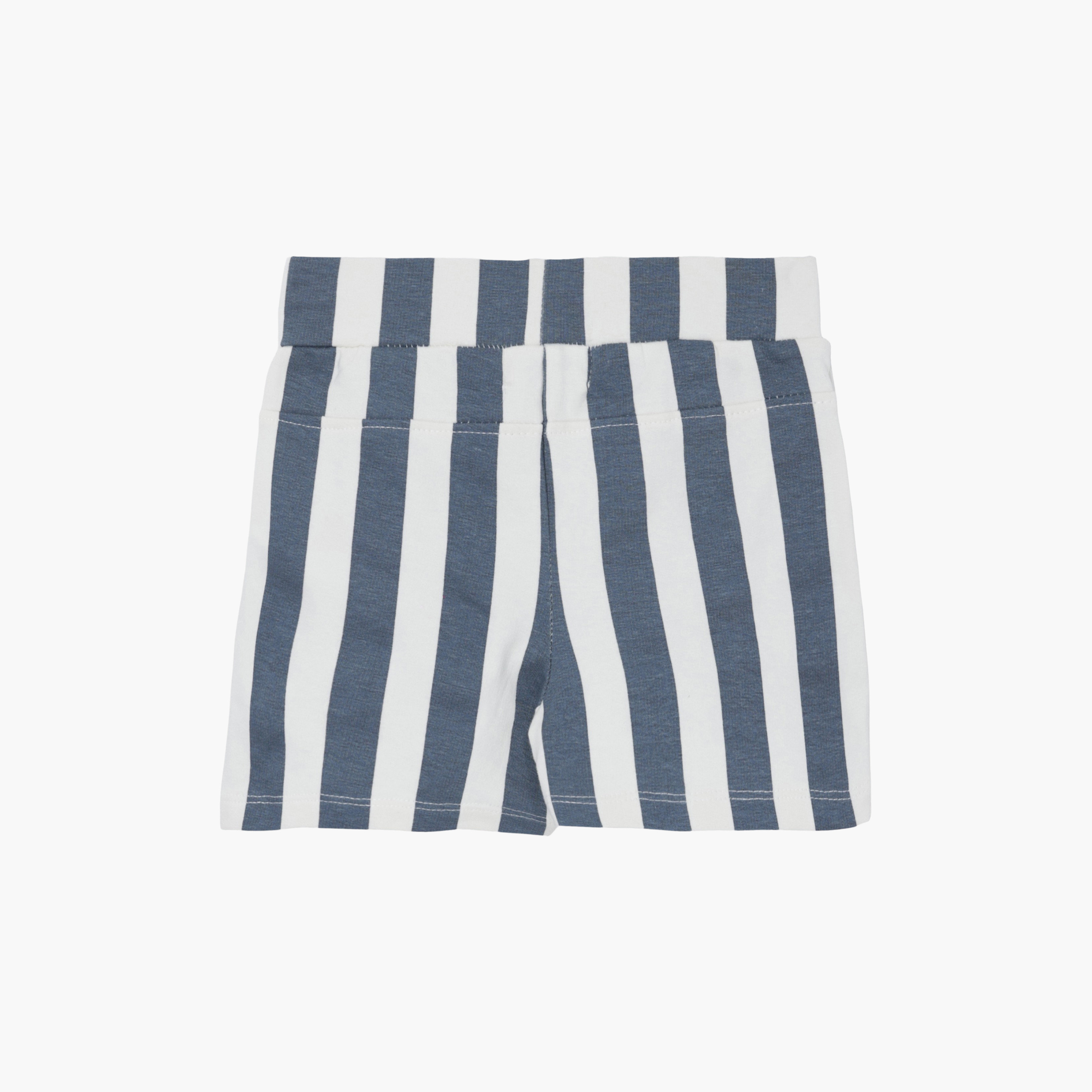 طقم تيشيرت هودي بأكمام نصفية بطبعة كوزي دينو وشورت مخطط من فيكتور أند جين-baby-boys-clothing-setsandcoords-image-9