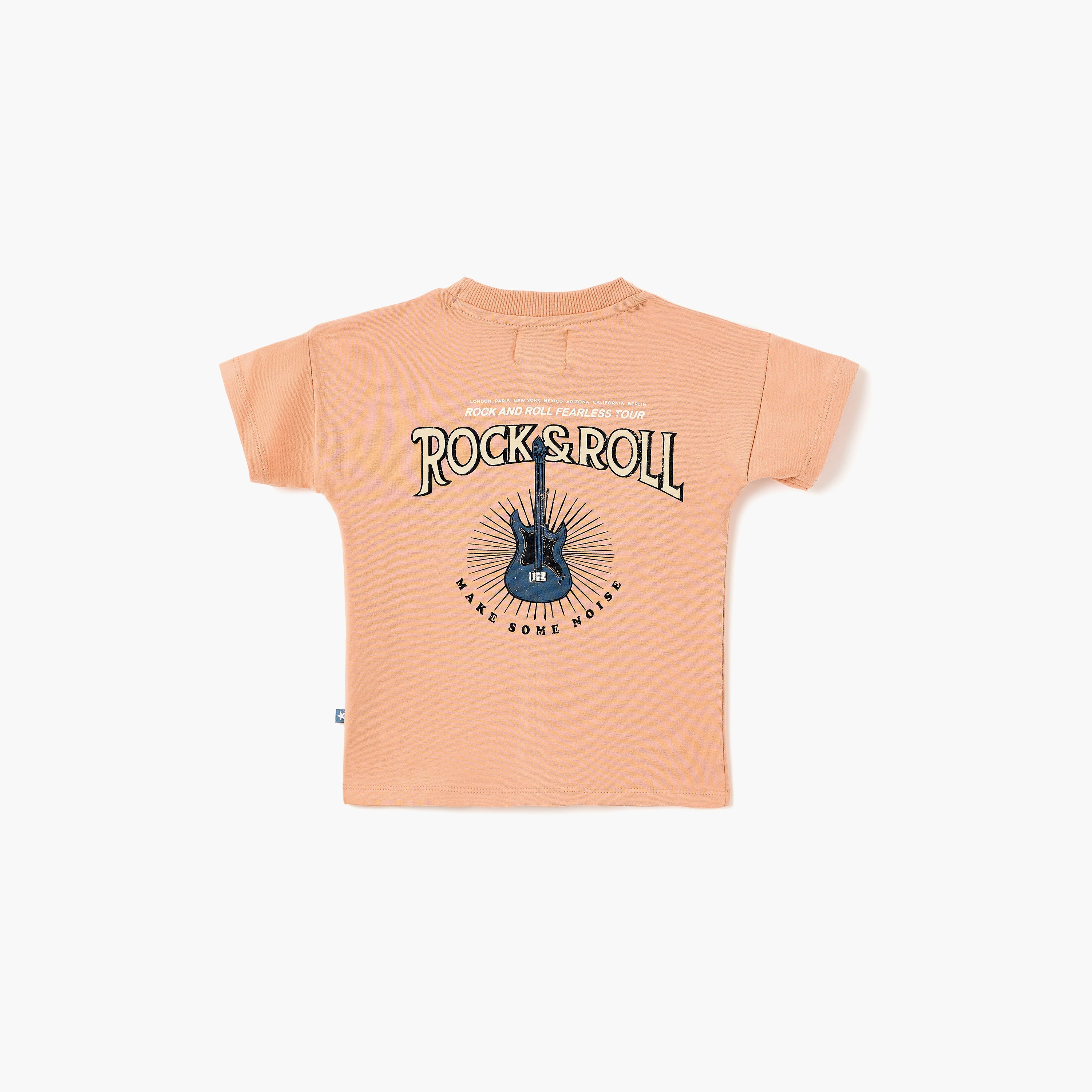 طقم تي شيرت بلون "تيراكوتا" وبنطلون رياضي رملي من ديركجي-boys-clothing-setsandcoords-image-5