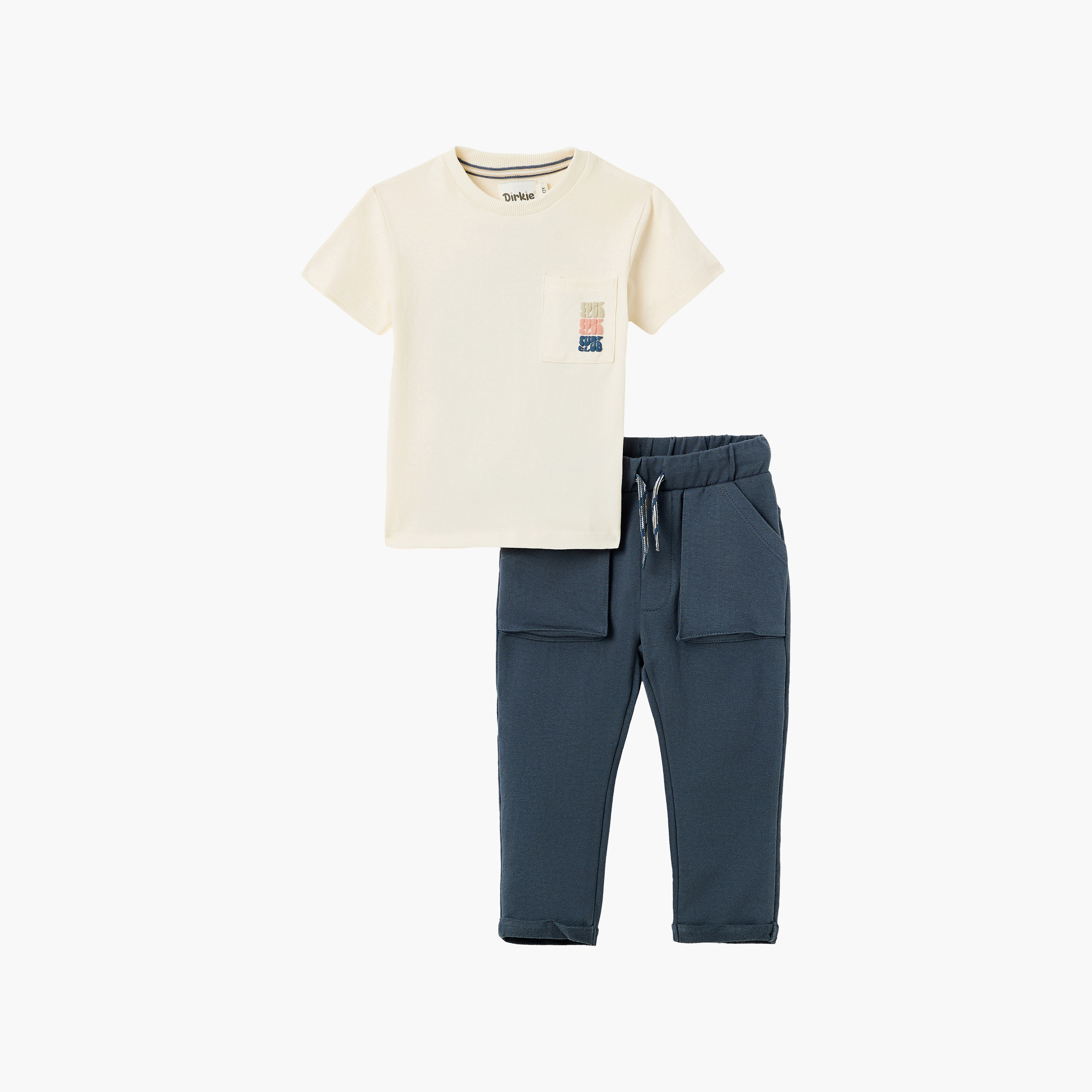 Dirkje Sunshine Surf Club Graphic Tee & Moto-Pocket Joggers Set-boys-clothing-setsandcoords-image-8