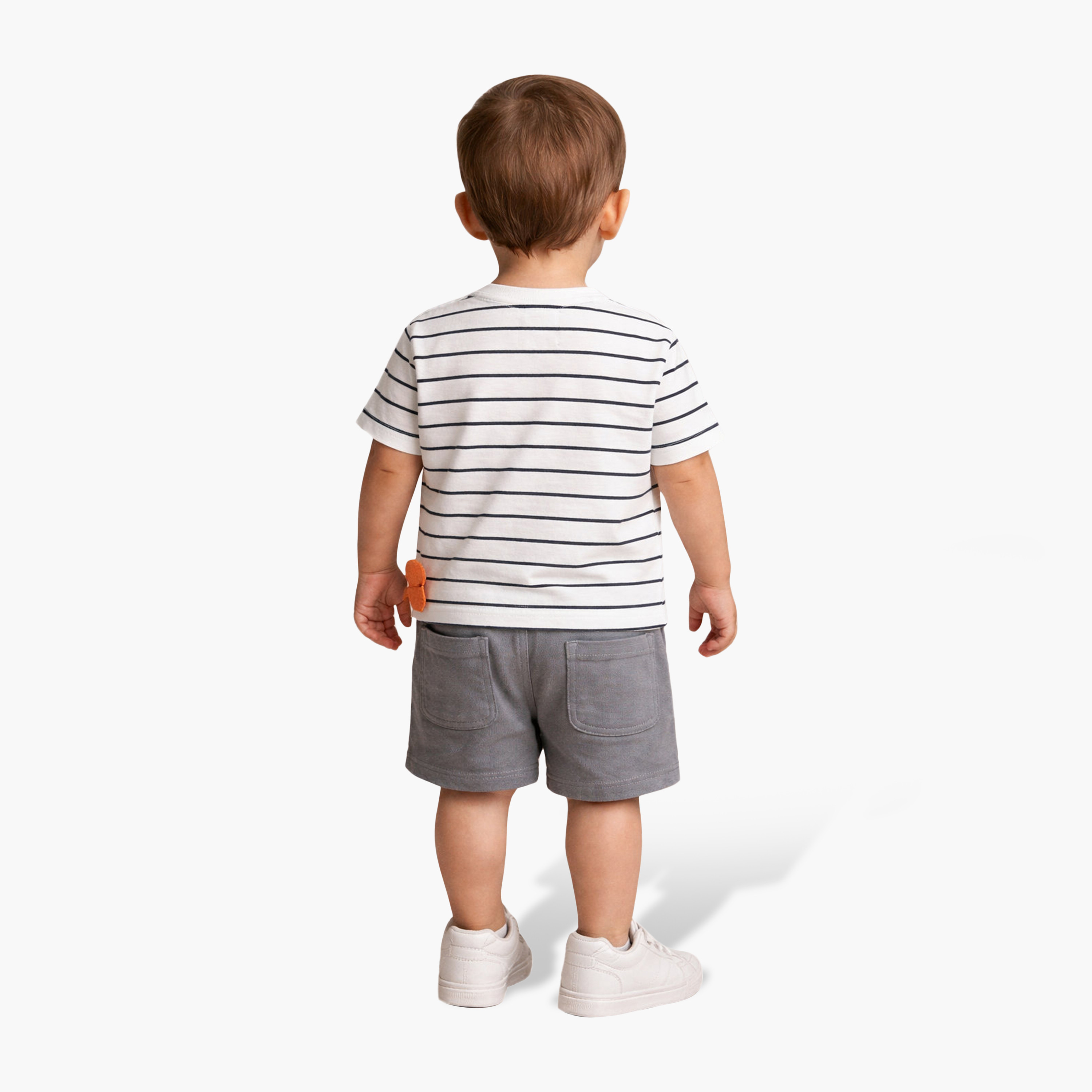 Dirkje Little Angler Striped Anglerfish Tee & Pocketed Shorts Set-boys-clothing-setsandcoords-image-3