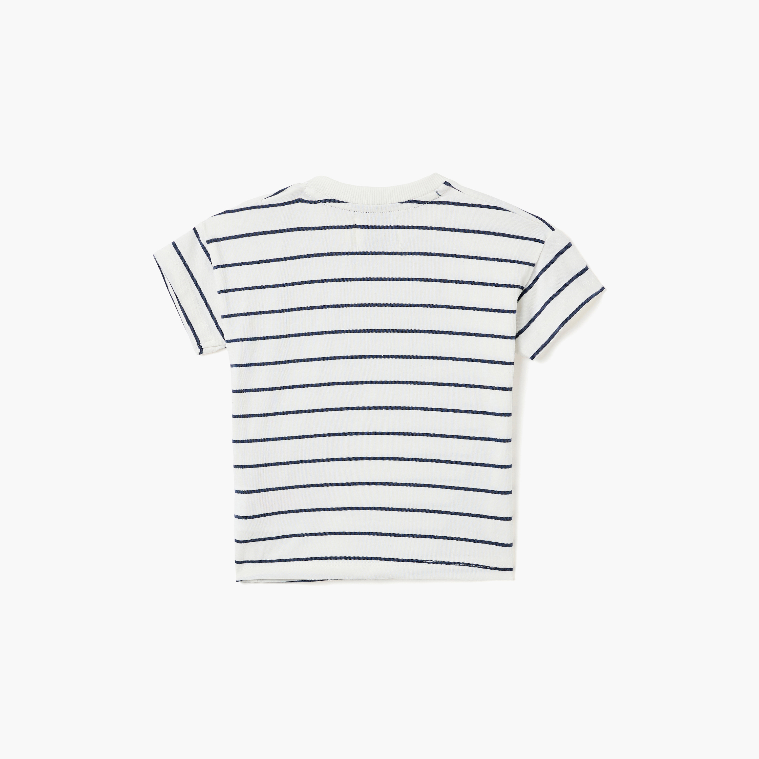 Dirkje Little Angler Striped Anglerfish Tee & Pocketed Shorts Set-boys-clothing-setsandcoords-image-6