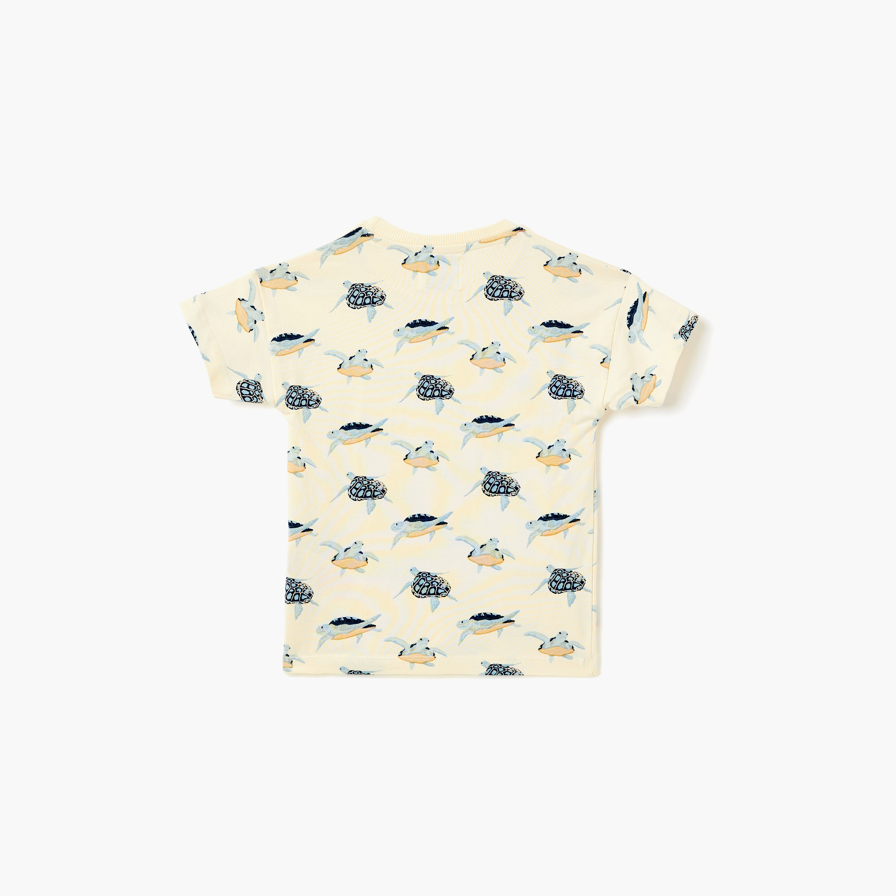 Dirkje Turtle Surf All-Over Print Tee & Pocket-Shorts Set-boys-clothing-setsandcoords-image-3