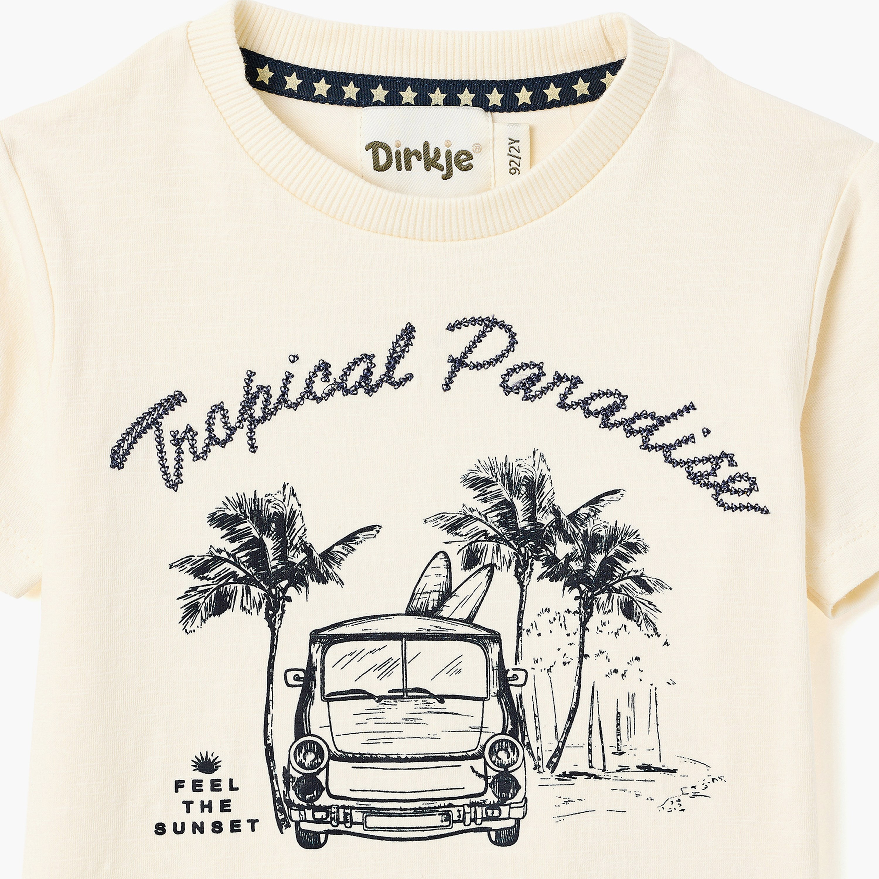 Dirkje ropical Wheels Cotton Tee & Striped-Waistband Shorts Set-boys-clothing-setsandcoords-image-7