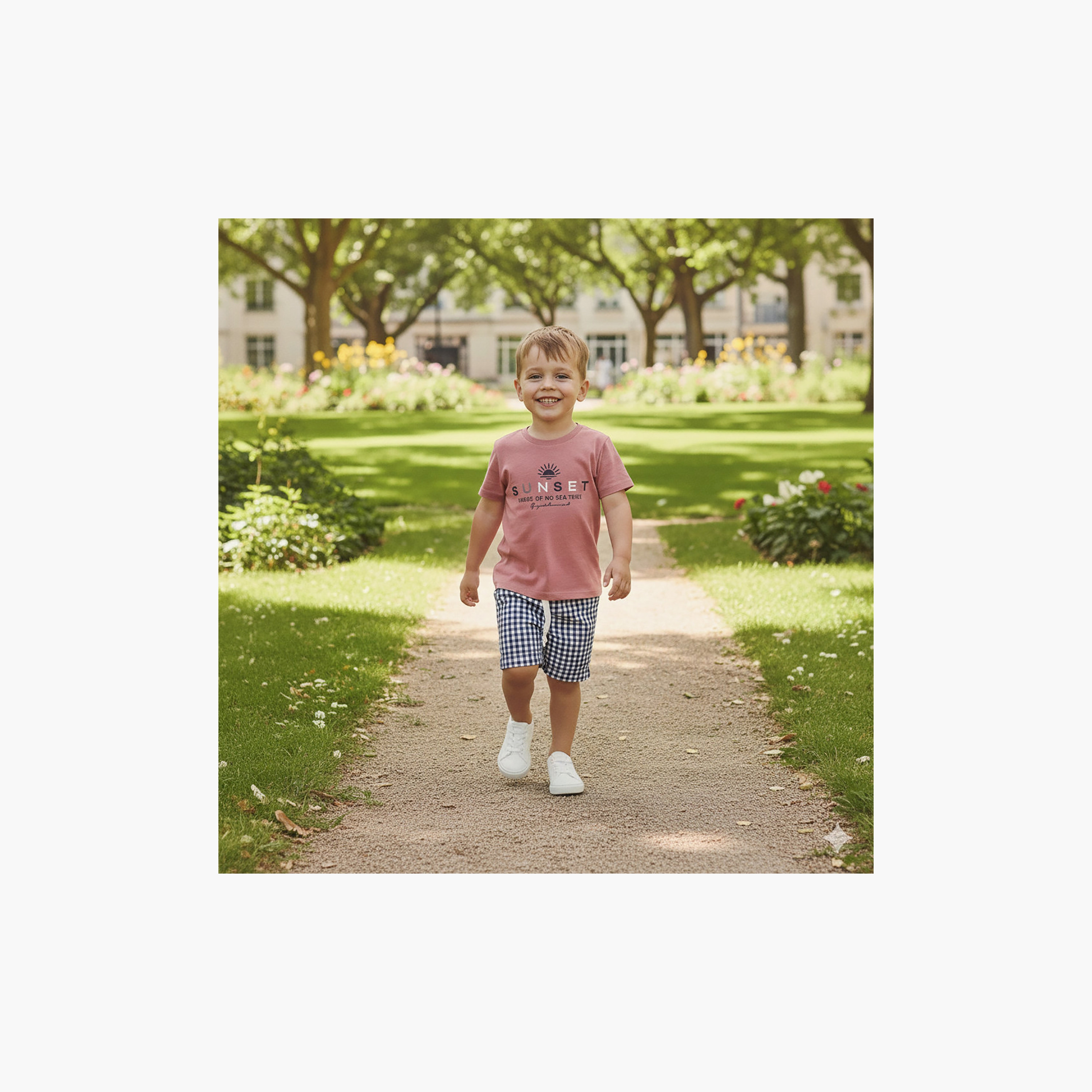 طقم تي شيرت مربعات (جينجهام) وشورت كاروهات من ديركجي-boys-clothing-setsandcoords-image-6