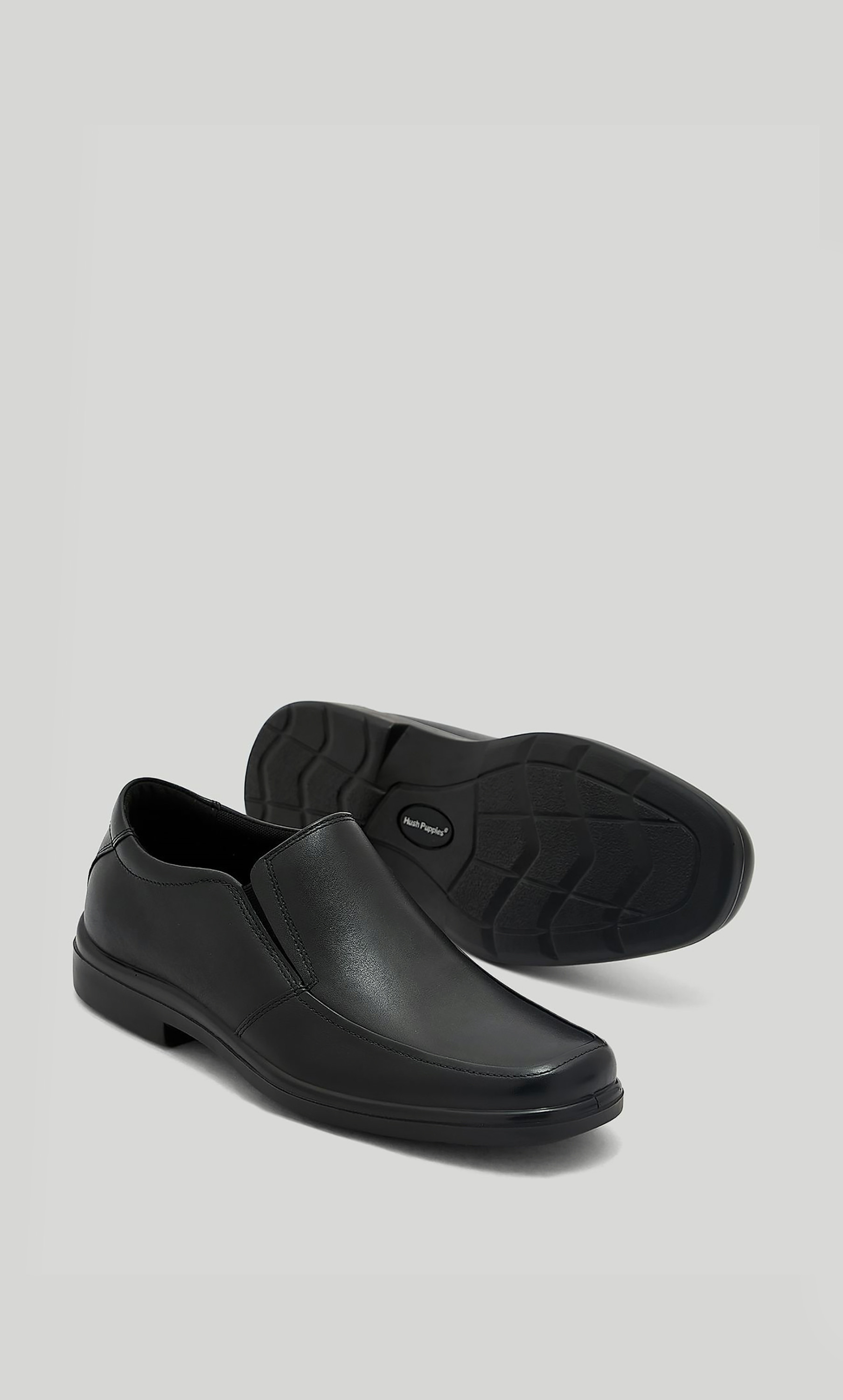 Hush puppies black formal shoes sale for men