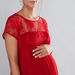 House of Napius Maternity Lace Detail Maxi Dress with Round Neck-Dresses-thumbnail-3