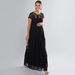House of Napius Maternity Lace Detail Maxi Dress with Cap Sleeves-Dresses-thumbnail-0