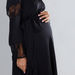 House of Napius Maternity Lace Detail Midi Dress with Round Neck-Twinning-thumbnail-3