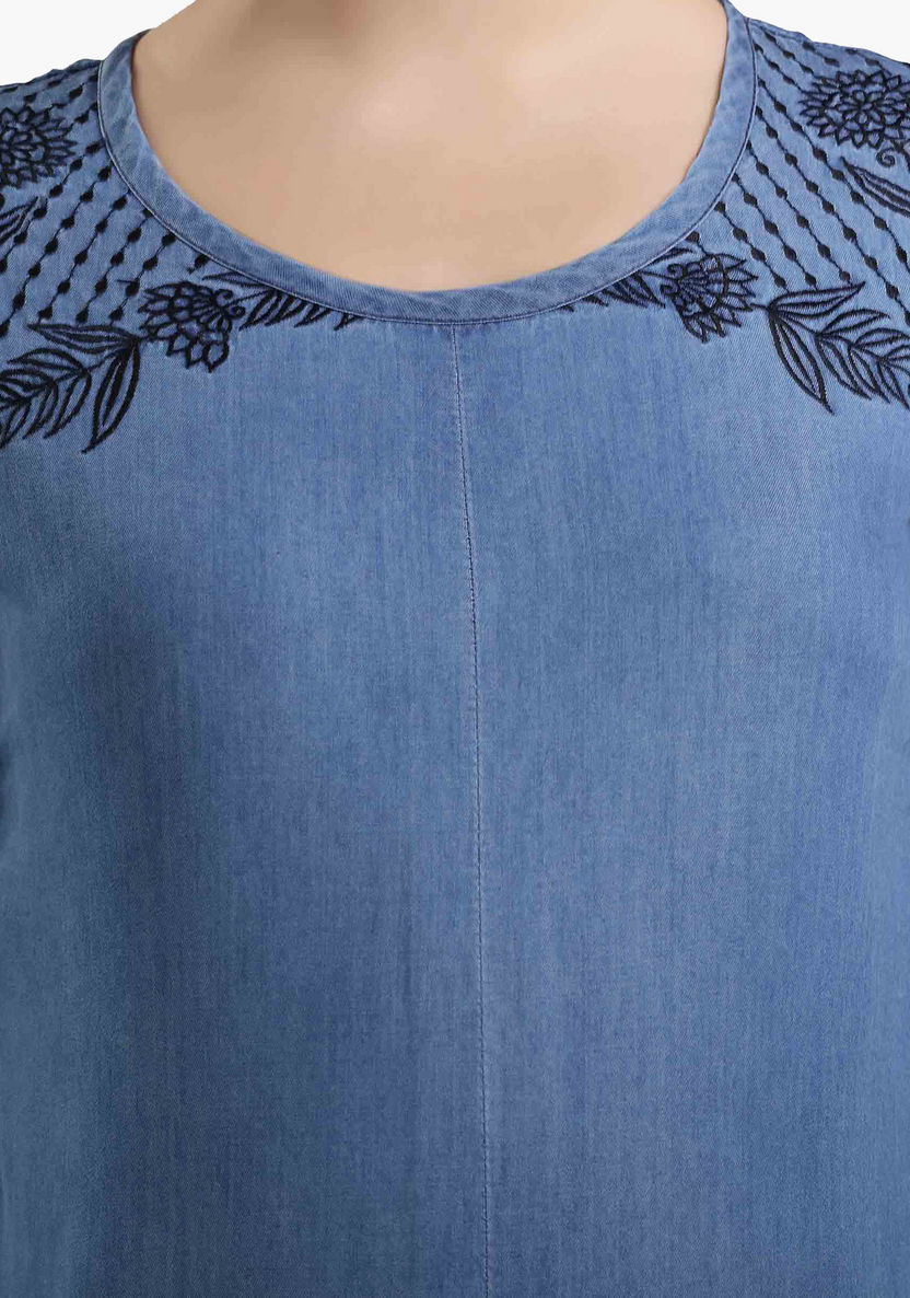 House of Napius Maternity Embroidered Tunic-Tops-image-3
