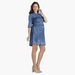 House of Napius Maternity Mini Denim Dress with Flap Pockets-Dresses-thumbnail-1