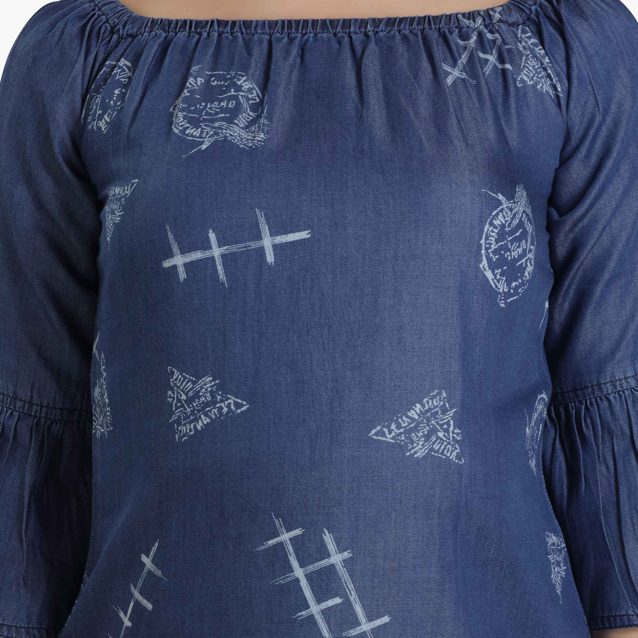 House of Napius Maternity Denim Tunic with Bell Sleeves-baby-maternalcare-maternitywear-image-5