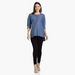House of Napius Maternity Denim Tunic with Pearl Detail-Tops-thumbnail-0