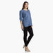 House of Napius Maternity Denim Tunic with Pearl Detail-Tops-thumbnail-2