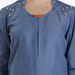 House of Napius Maternity Denim Tunic with Pearl Detail-Tops-thumbnail-4