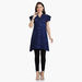 House of Napius Maternity Printed Denim Tunic with Butterfly Sleeves-Dresses-thumbnail-0