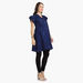 House of Napius Maternity Printed Denim Tunic with Butterfly Sleeves-Dresses-thumbnail-3