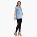 House of Napius Maternity Denim Tunic with Fringes-Tops-thumbnail-2