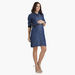 House of Napius Maternity Denim Shirt Dress with Complete Placket-Dresses-thumbnail-2