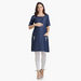 House of Napius Maternity Denim Dress with Embroidered Pockets-Dresses-thumbnail-0