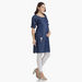 House of Napius Maternity Denim Dress with Embroidered Pockets-Dresses-thumbnail-2