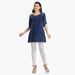 House of Napius Maternity Denim Tunic with Embroidery-Dresses-thumbnail-0