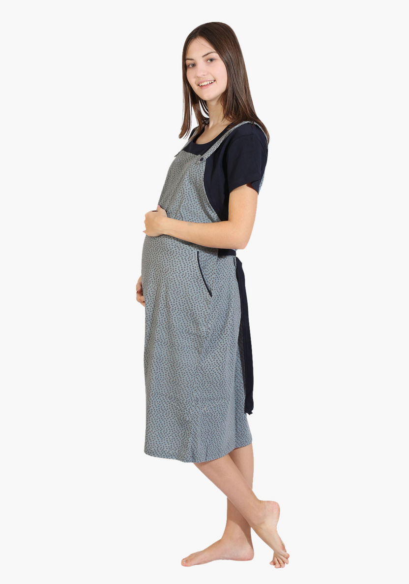 House of Napius Maternity Printed Sleep Dress-Nightwear-image-2
