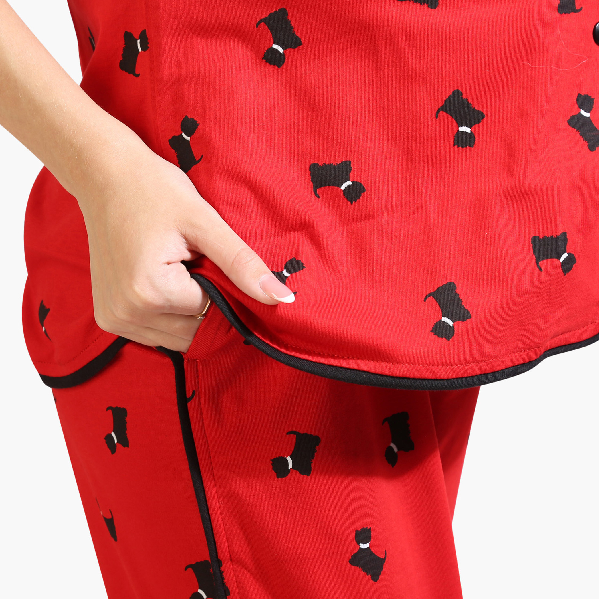House of Napius Maternity Printed Long Sleeves Shirt and Pyjama Set-baby-maternalcare-maternitywear-image-4