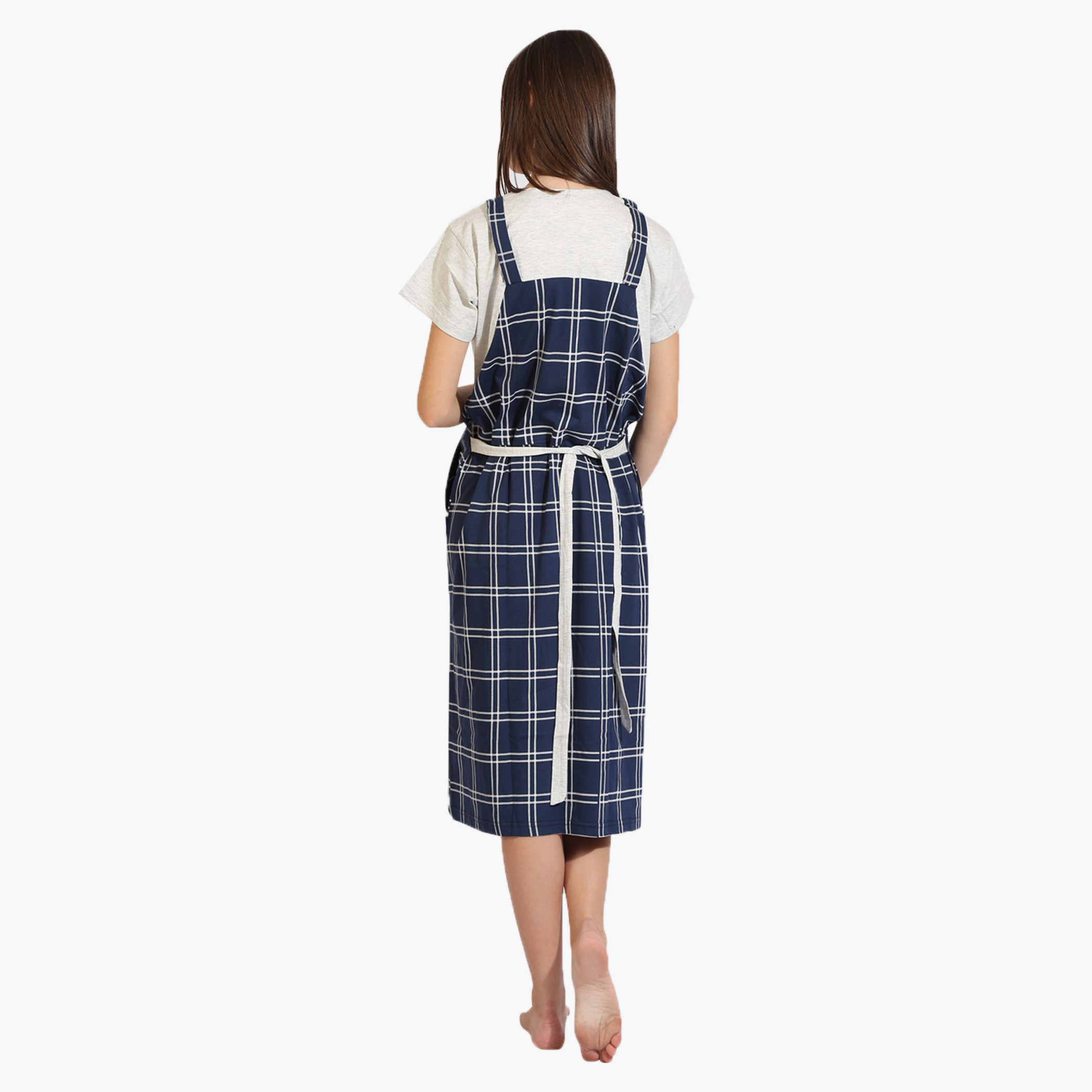 House of Napius Maternity Chequered Dress-baby-maternalcare-maternitywear-image-2