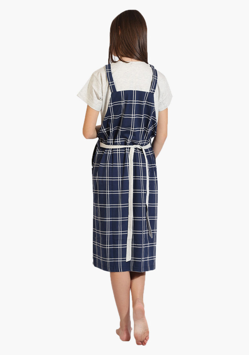 House of Napius Maternity Chequered Dress-Nightwear-image-1